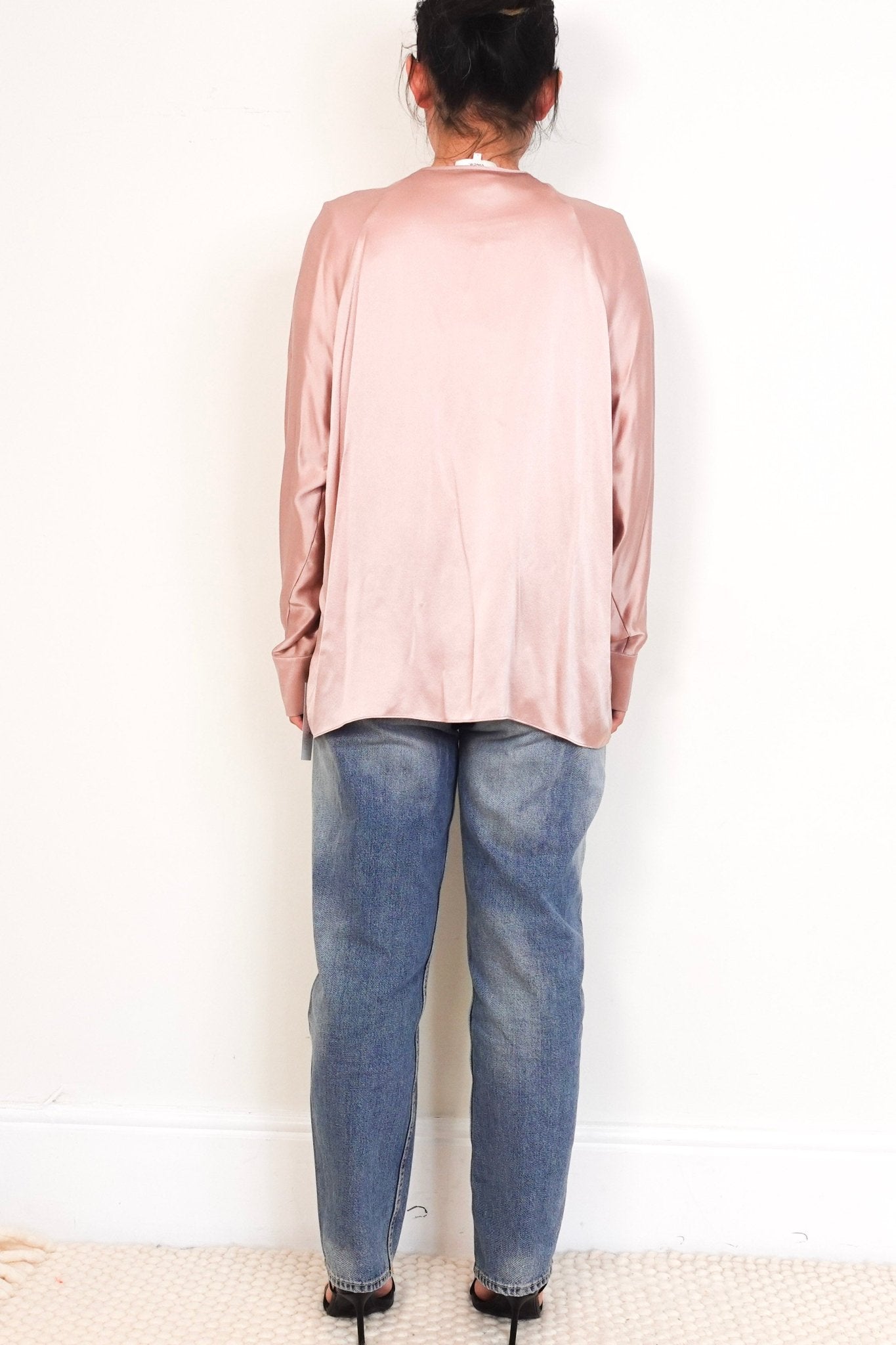 Vince Pink Silk Neck Tie Blouse RRP £300 | Authentic Preloved - Reloved Again