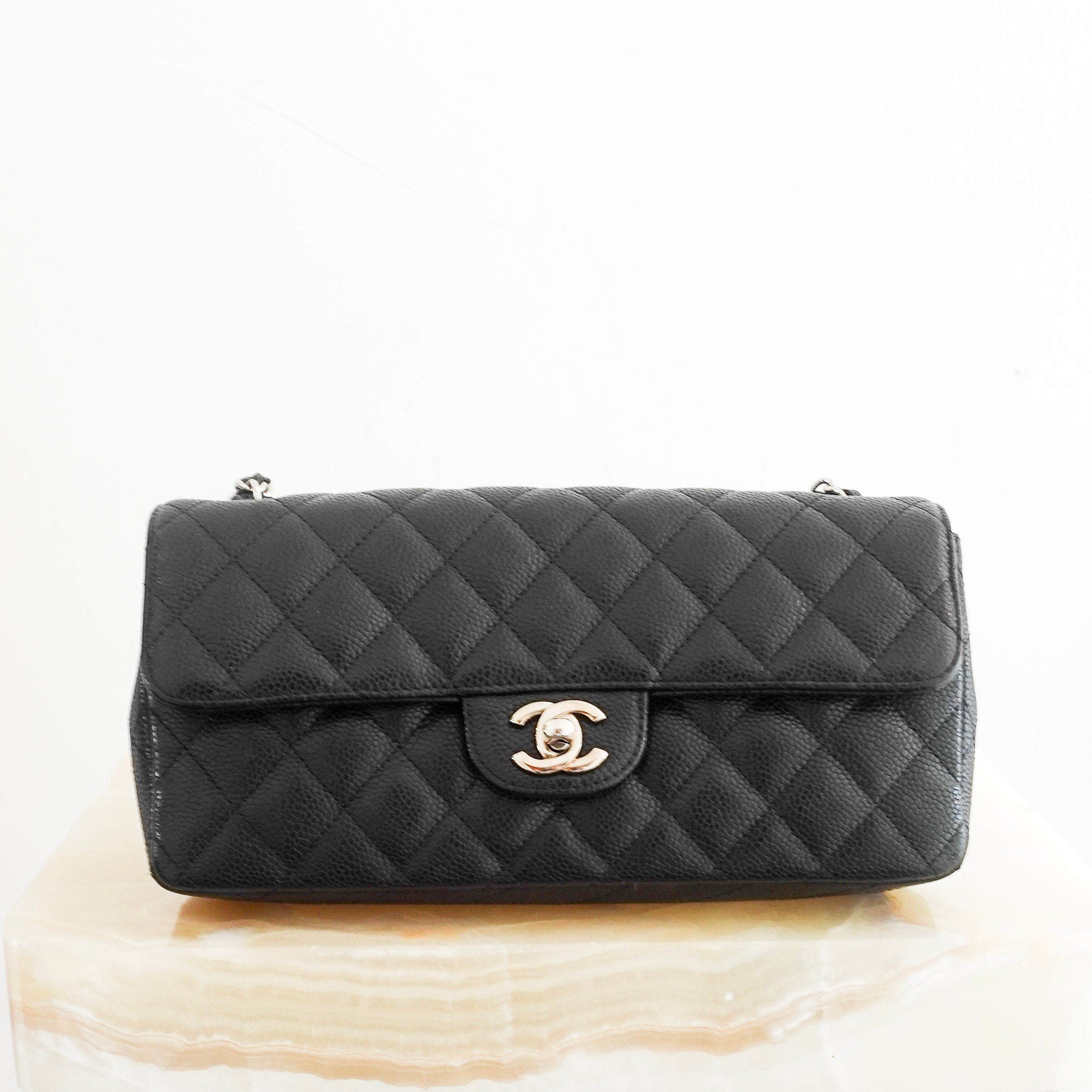 East West shoulder bag caviar