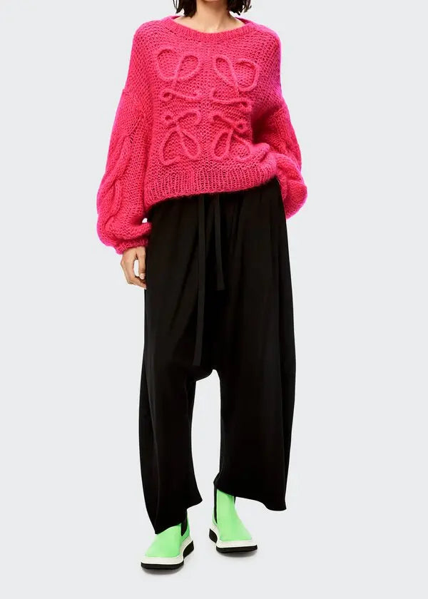 Loewe Pink Anagram Mohair-Blend Sweater RRP £1000 | Authentic Preloved
