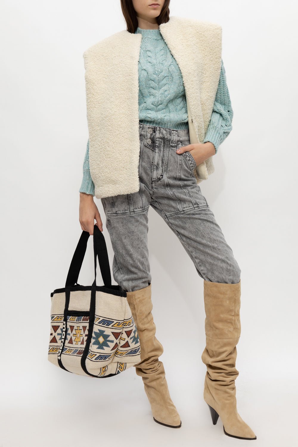 Isabel Marant Gwendalia Cream Wool Boucle Boxy Vest Gilet RRP £800 | Authentic Preloved