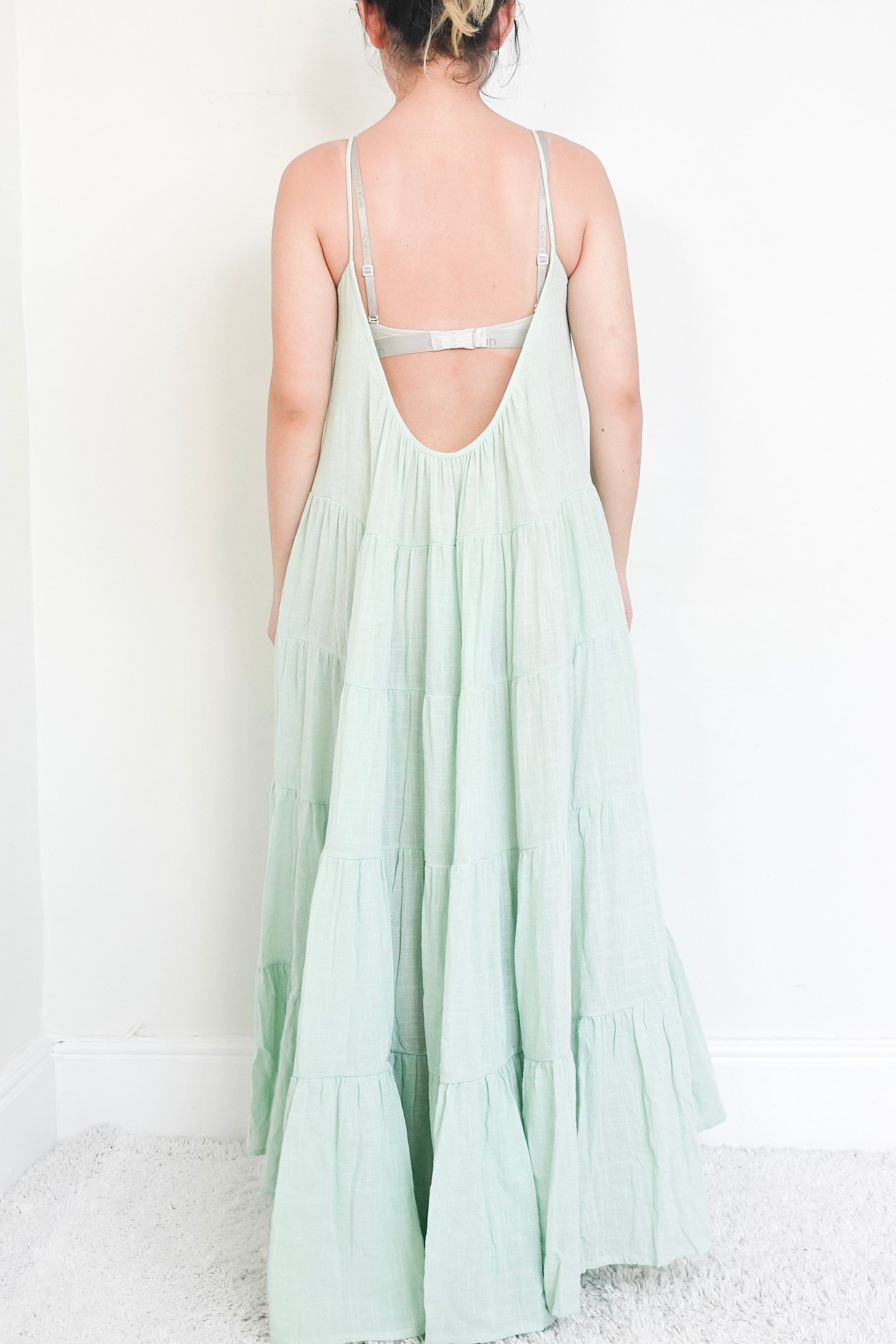 green cotton maxi dress RRP £700