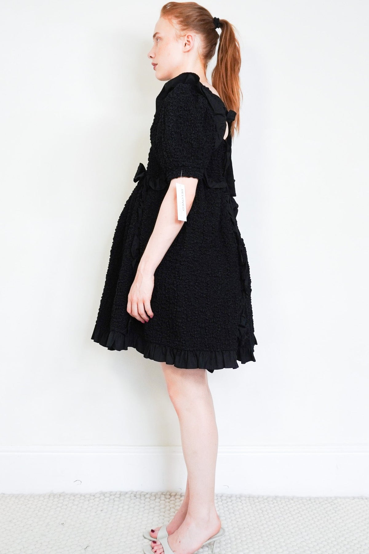 Cecilie Bahnsen Black Ruched Dress (RRP £700) | Authentic Preloved - Reloved Again