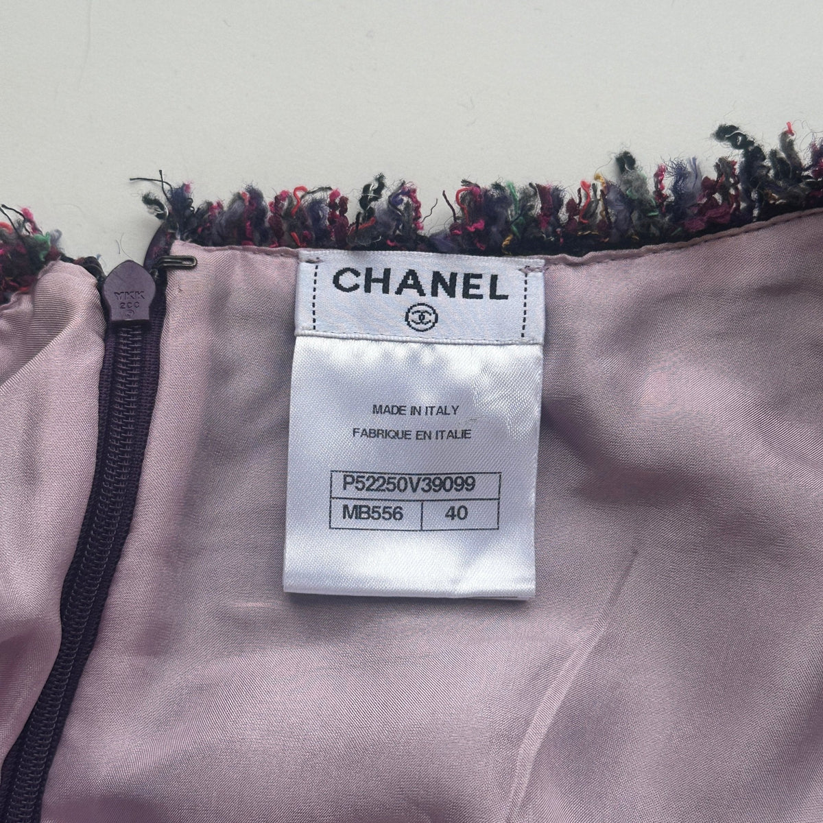 Chanel Purple Tweed peplum top Zip Back RRP £2000 | Authentic Preloved - Reloved Again