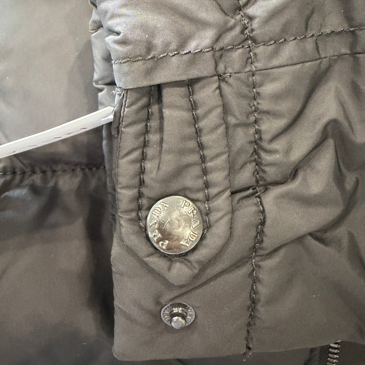 Prada black puffer jacket with hood RRP £2000