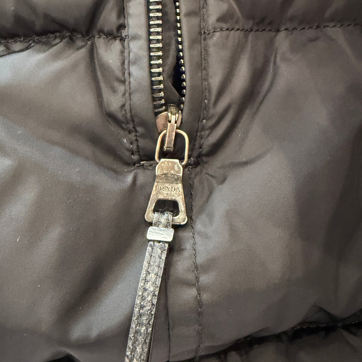 Prada black puffer jacket with hood RRP £2000
