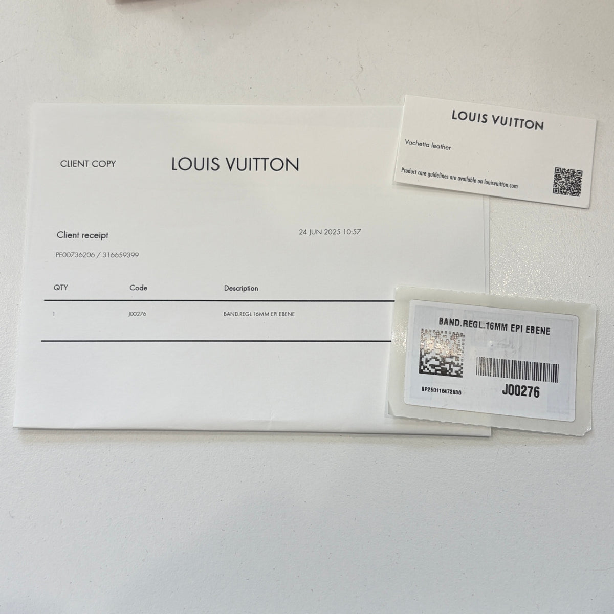 Louis Vuitton Band Reg 16mm Epi Ebene bag strap RRP £355