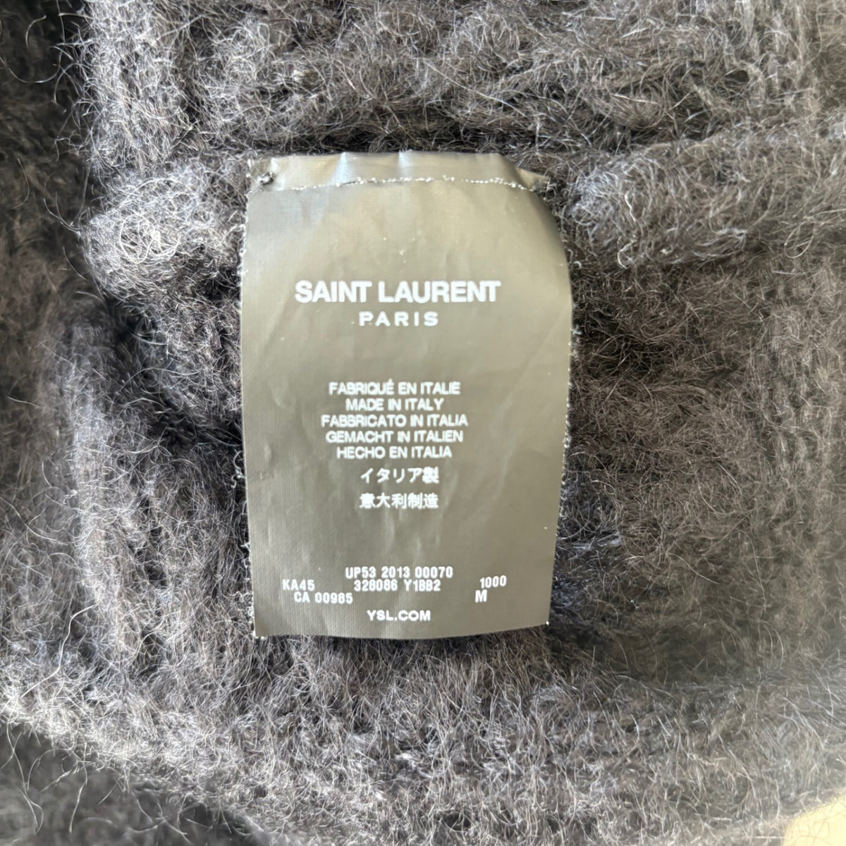 Saint Laurent Knitted Jumper Black, UK M RRP £1300
