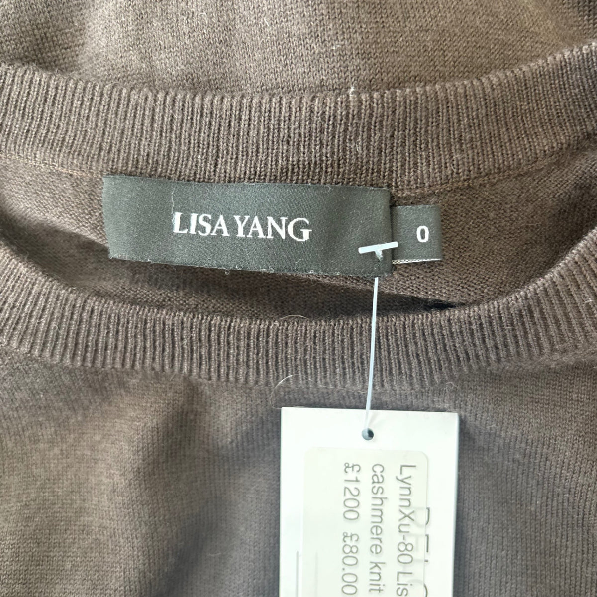 Lisa Yang Brown Cashmere Knit Dress UK XS RRP £1200