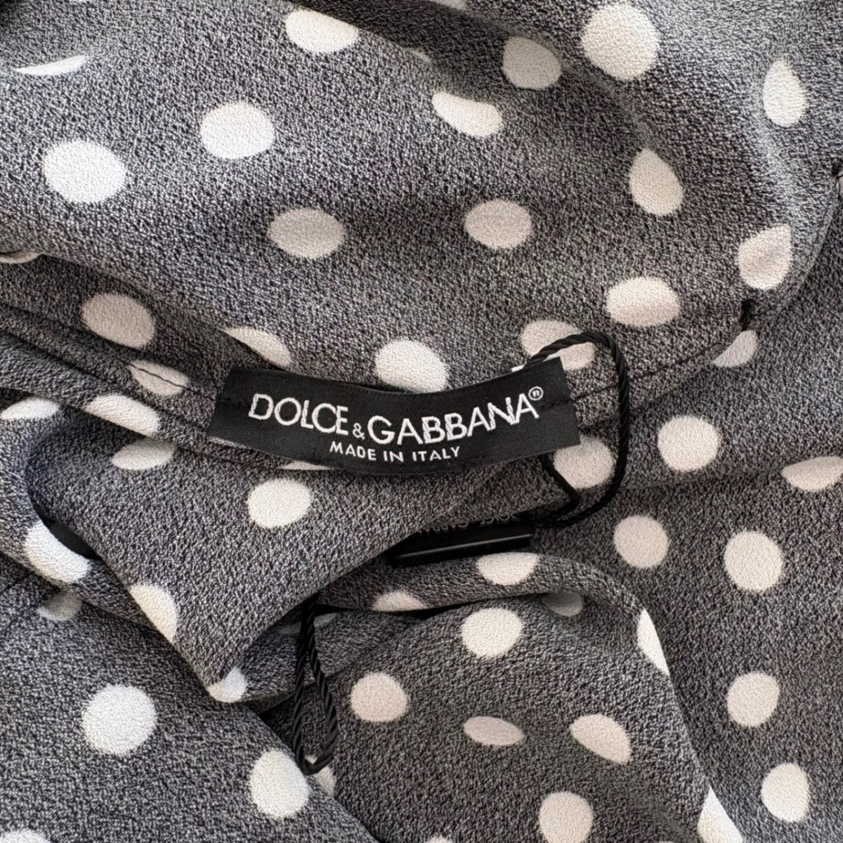 Dolce & Gabbana Polka Dot Dress with Embellished Buttons L (RRP £125) | Authentic Preloved - Reloved Again