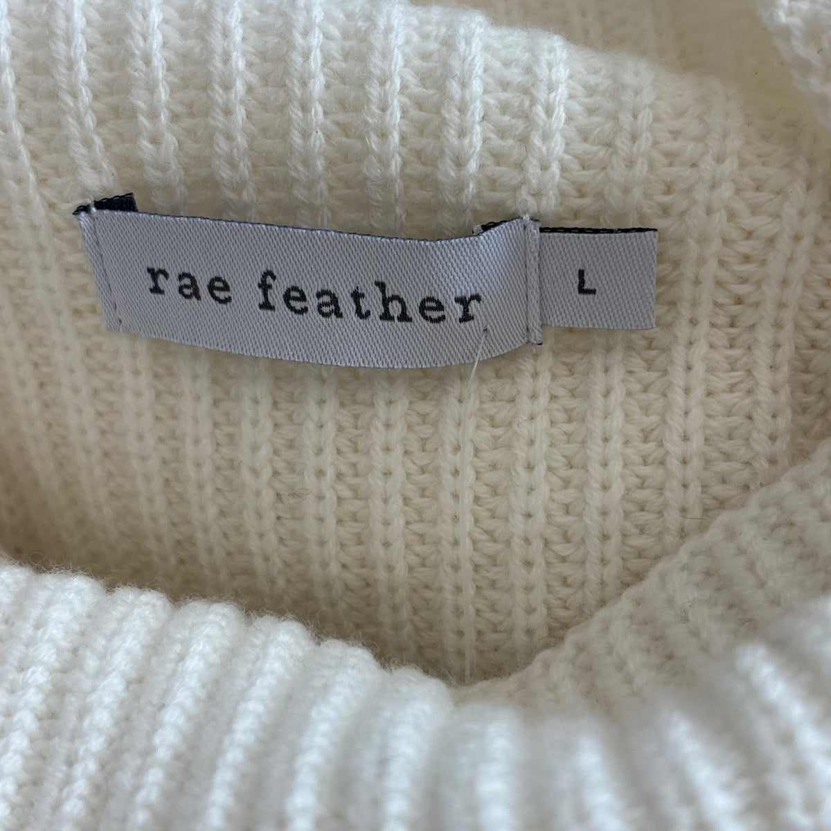 Rae Feather Cream Wool Jumper L RRP £125