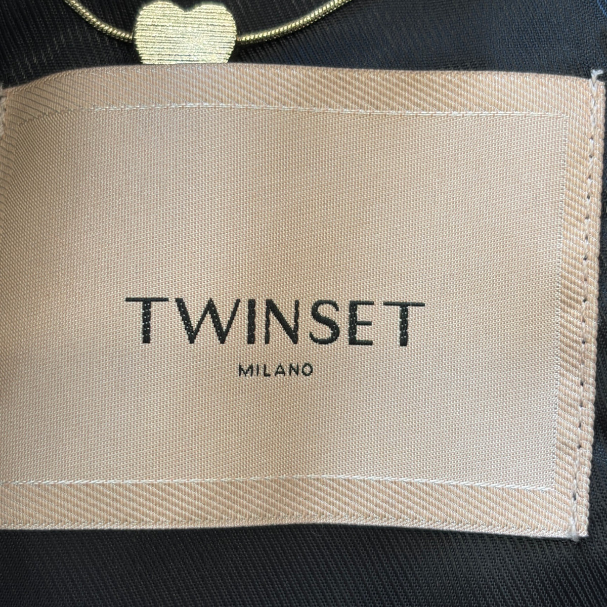 Twinset Milano Faux Fur Black Jacket with sequin detail RRP £250