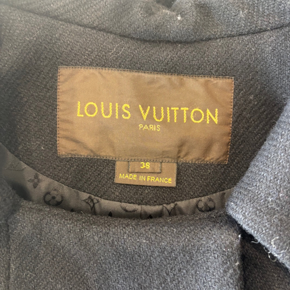 Louis Vuitton Black Peacoat Jacket (RRP £900) | Authentic Preloved - Reloved Again