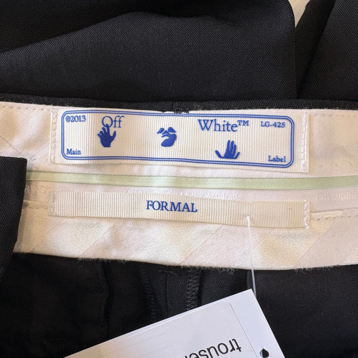 Off White Black Trousers