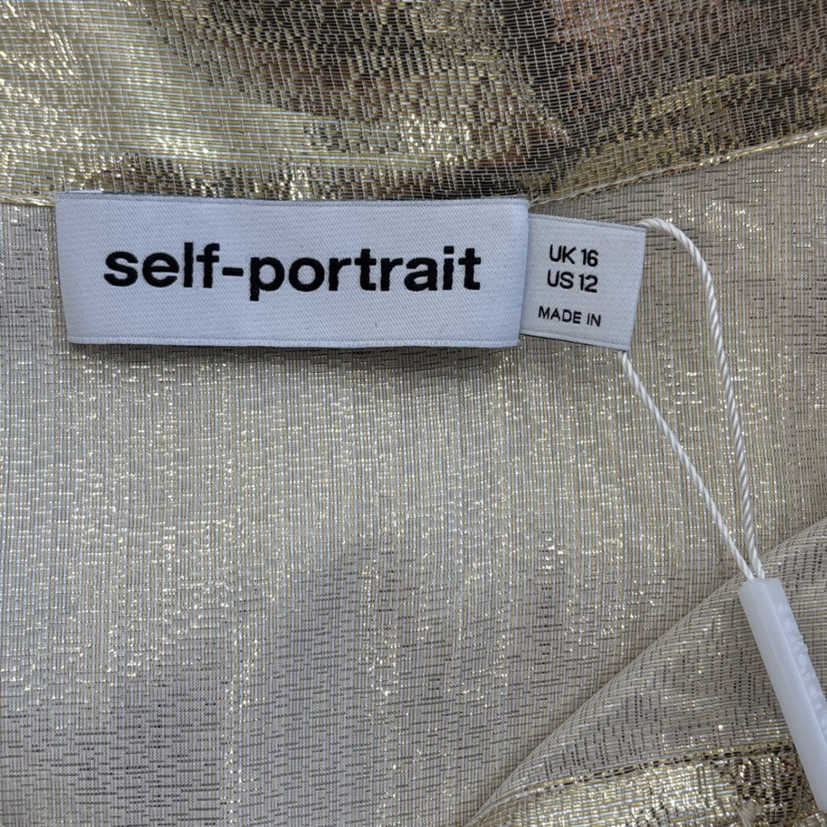 NEW Self Portrait Metallic Pussy Bow Blouse (RRP £304) | Authentic Preloved - Reloved Again
