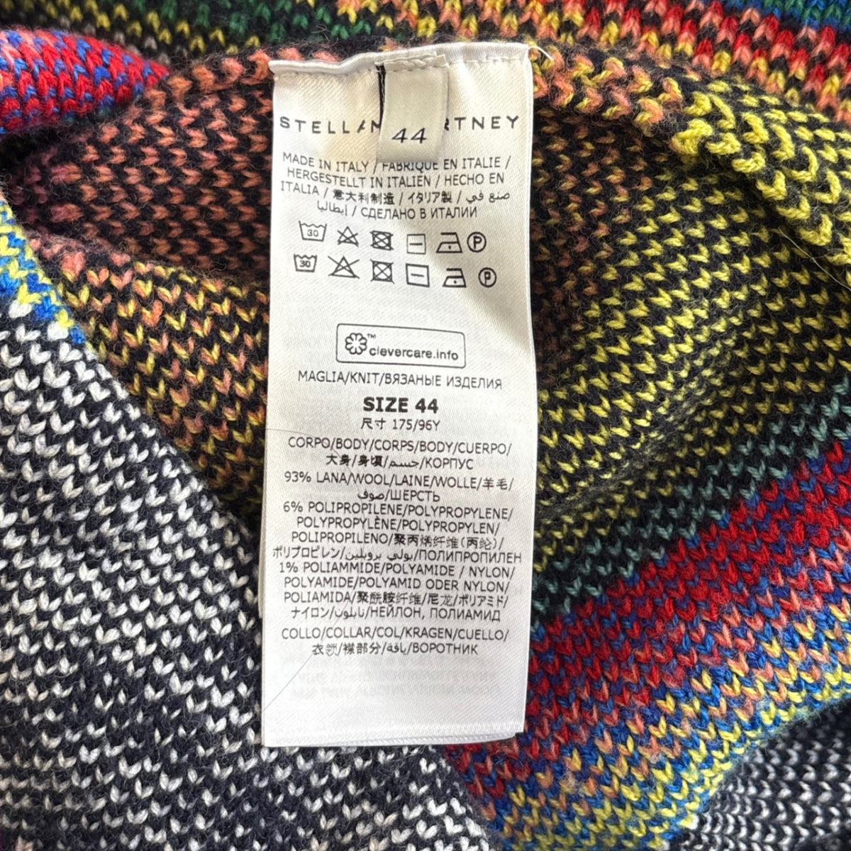 Stella McCartney Multicoloured Wool Jumper 44 RRP £500