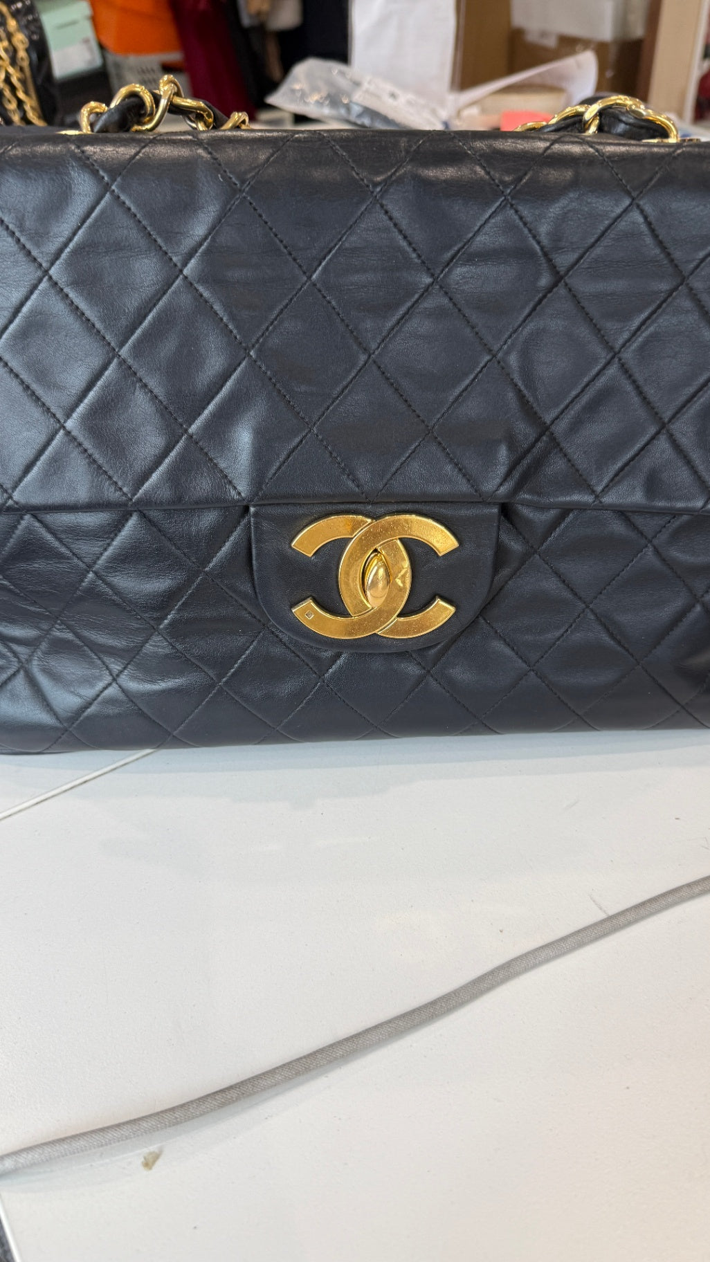 Chanel Jumbo XL Classic Lambskin Single Flap Crossbody Bag | Authentic PrelovedRRP £ | Authentic Preloved