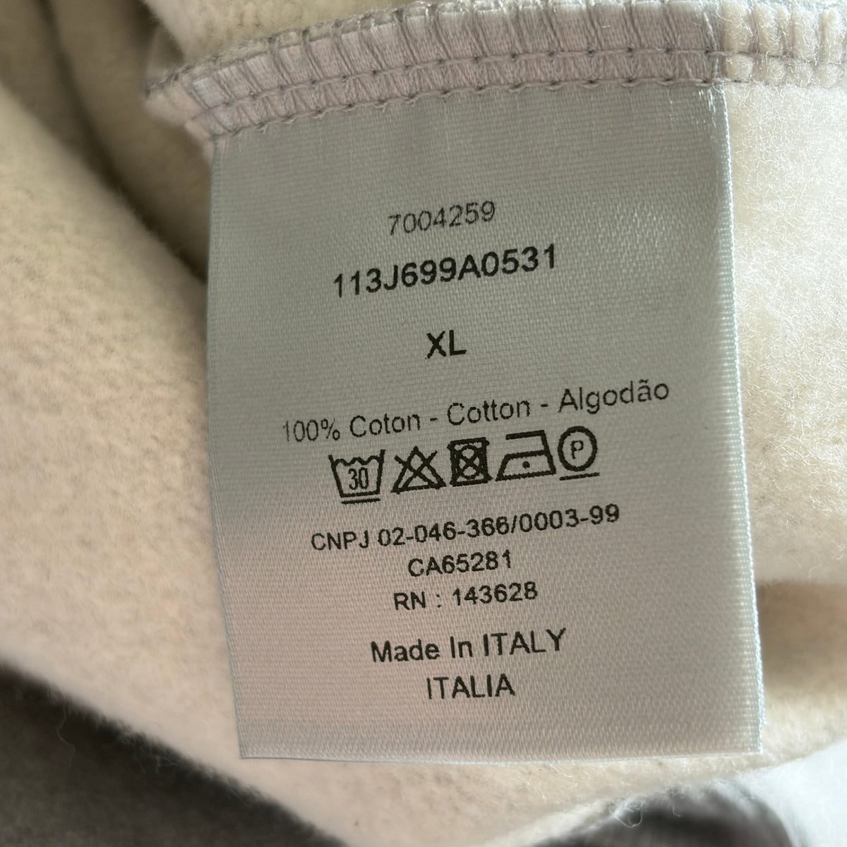 Dior CD Grey Sweatshirt XL RRP £750