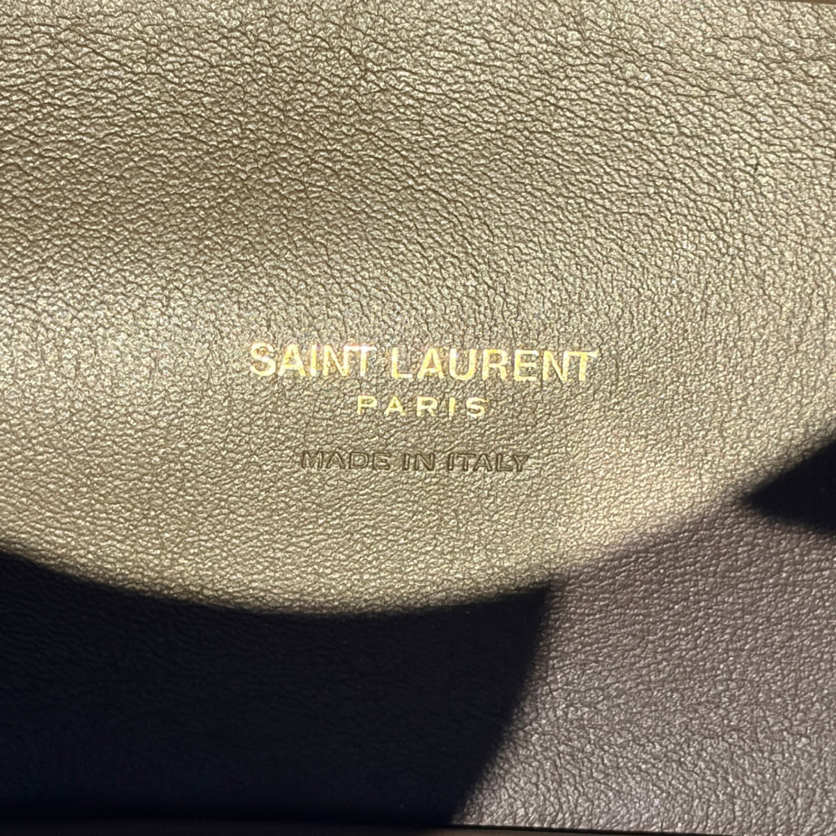 Saint Laurent Khaki Le 5 à 7 Supple Baby Shoulder Bag | Authentic Preloved - Reloved Again