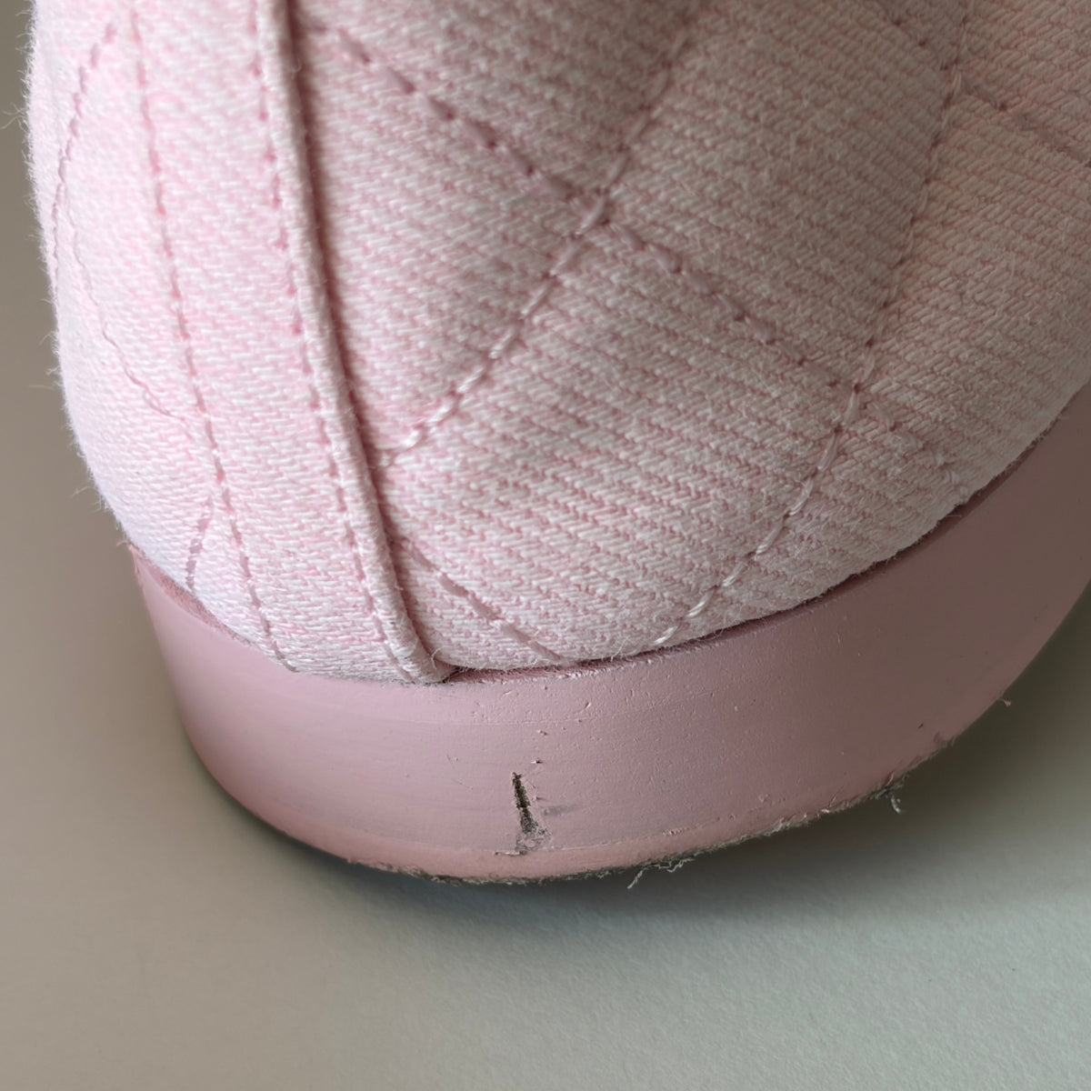 Chanel Pink Denim Quilted Cap Toe Ballet Flats (RRP £820) | Authentic Preloved - Reloved Again