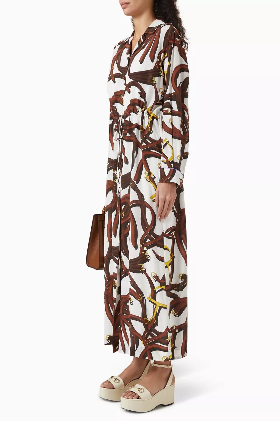 Gucci Horsebit Print Silk Blend Shirt Maxi Dress (RRP £1200) | Authentic Preloved - Reloved Again