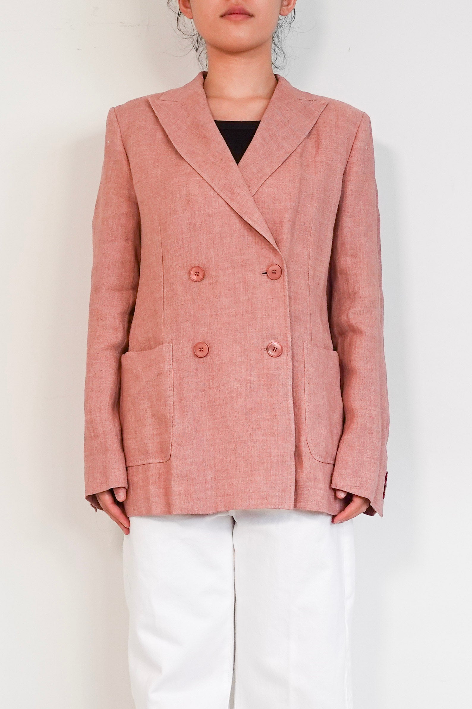 Weekend Max Mara Dusty Pink Linen Jacket RRP £350 | Preloved Authentic