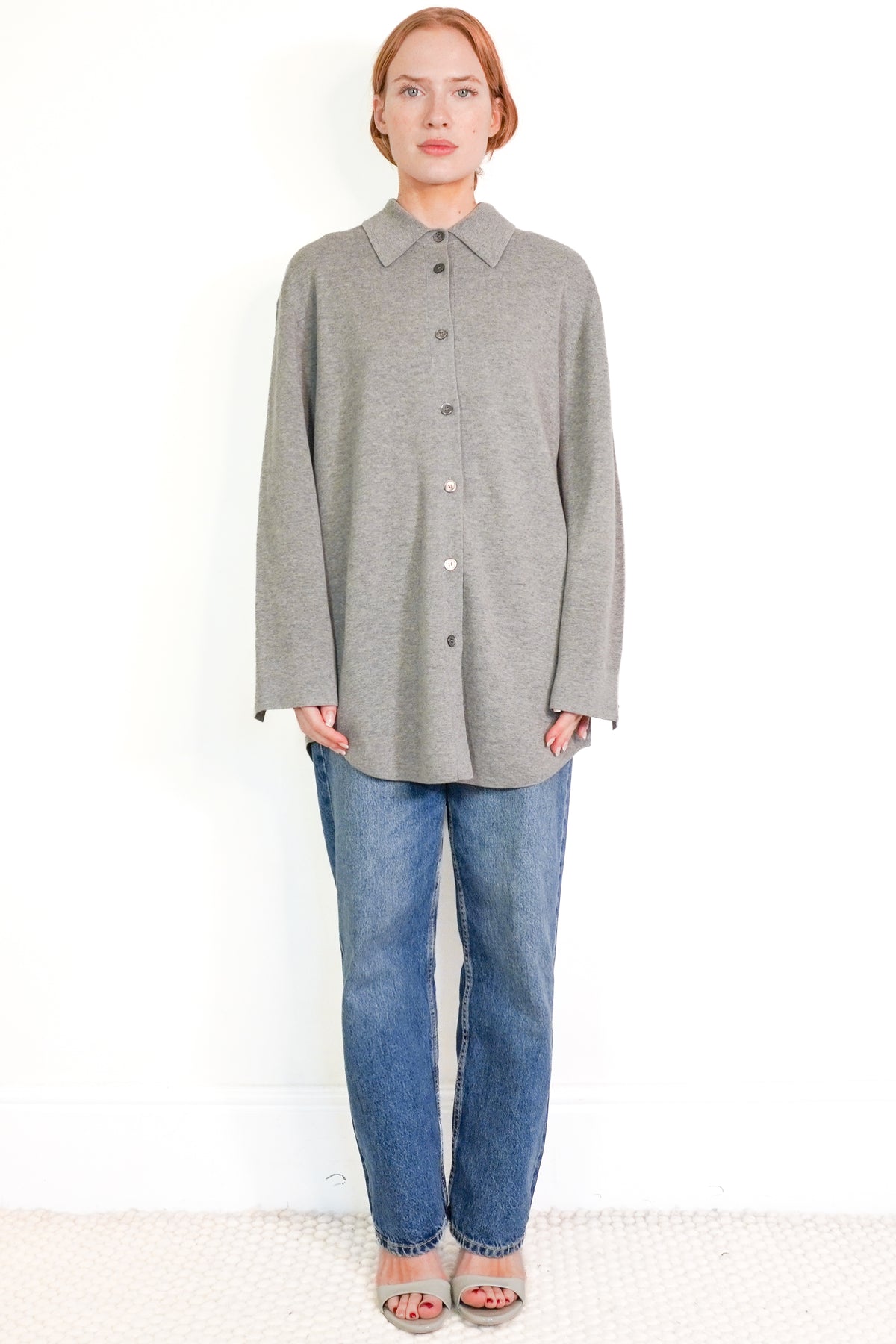 440ME Wool Cashmere Knit Shirt (RRP £214) | Authentic Preloved front