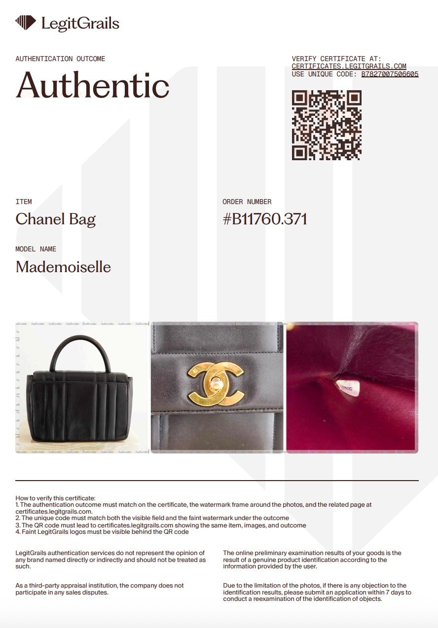 Chanel Vintage Mademoiselle Top Handle Bag in Dark Brown Lambskin Leather | Authentic Preloved - Reloved Again