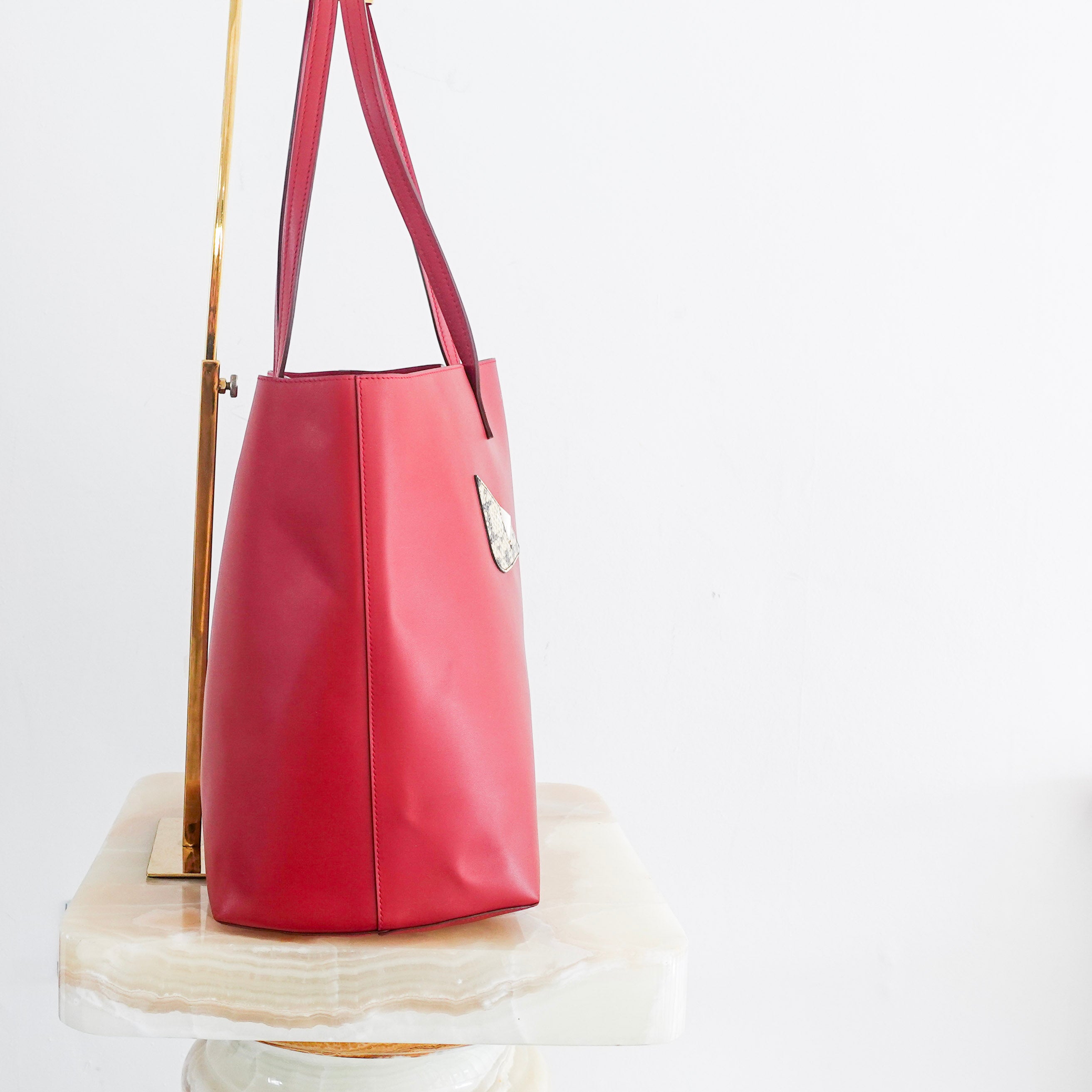 Large elapha trimmed leather tote RRP £1060
