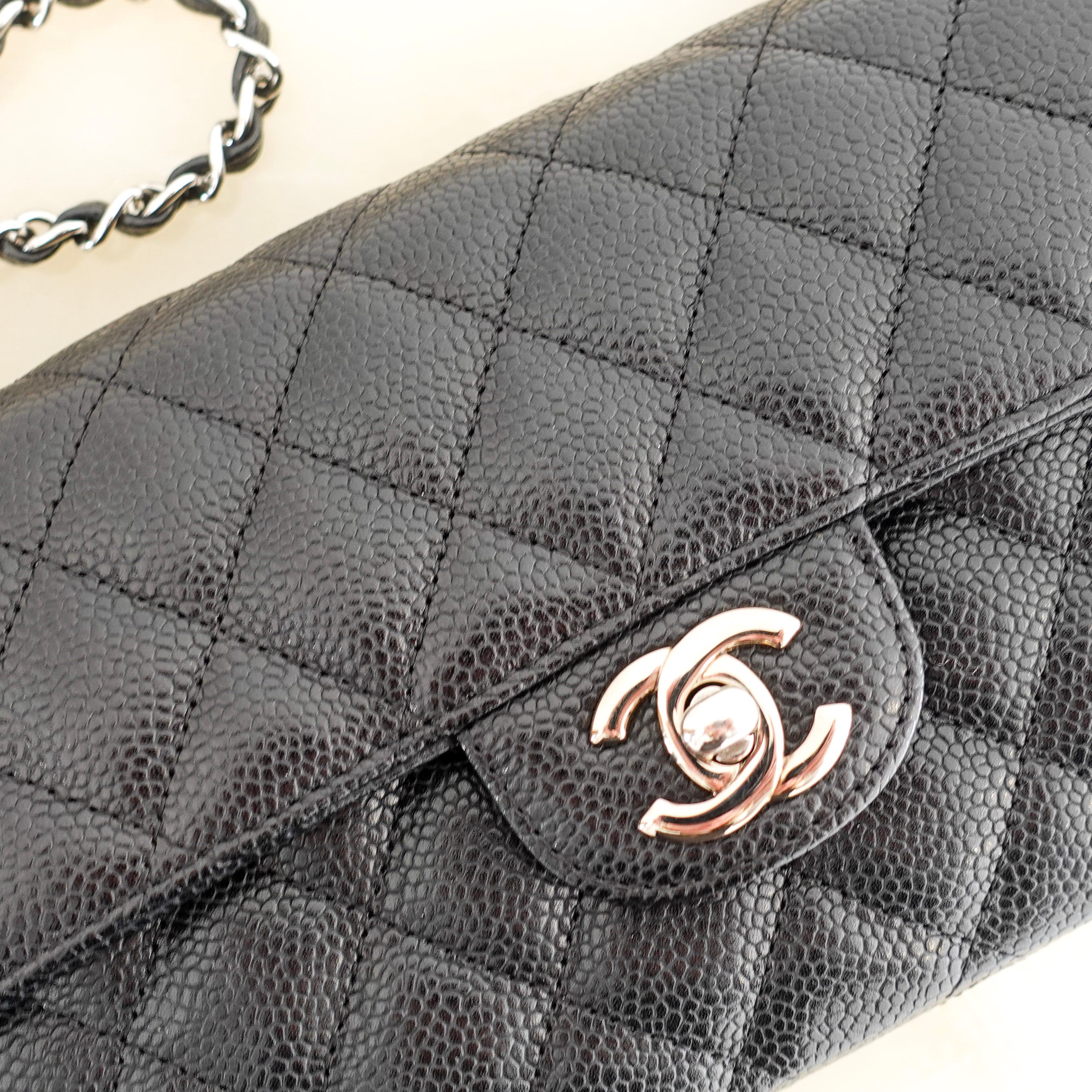 East West shoulder bag caviar