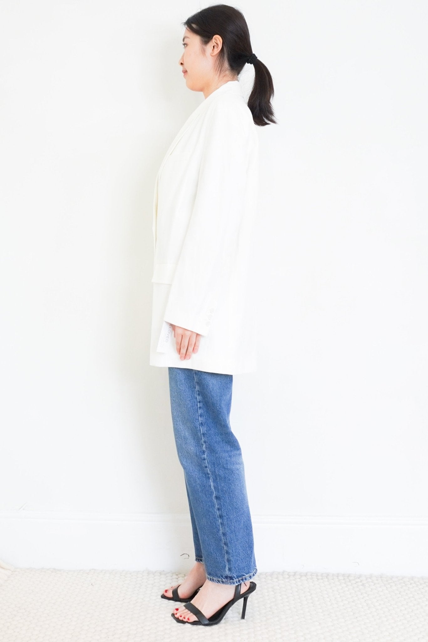 7 For All Mankind White Linen Blazer RRP £500 | Authentic Preloved - Reloved Again