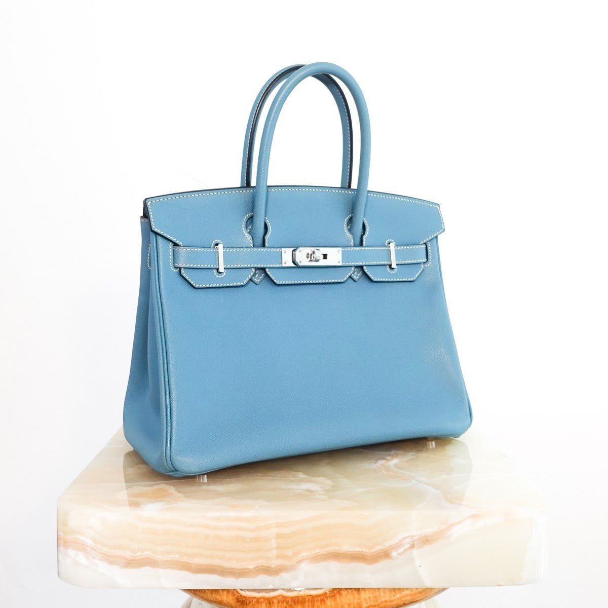 Birkin 30 in Blue Jean Epsom Leather - Reloved Again