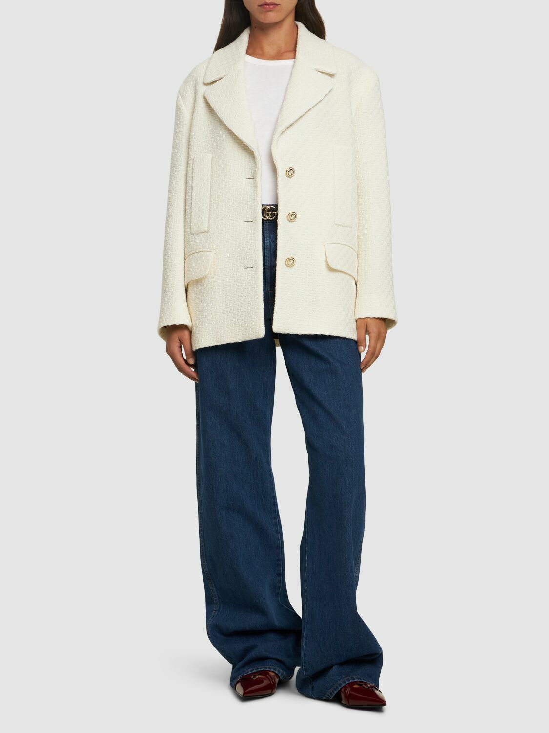 Gucci White Bouclé Jacket (RRP £1925) | Authentic Preloved