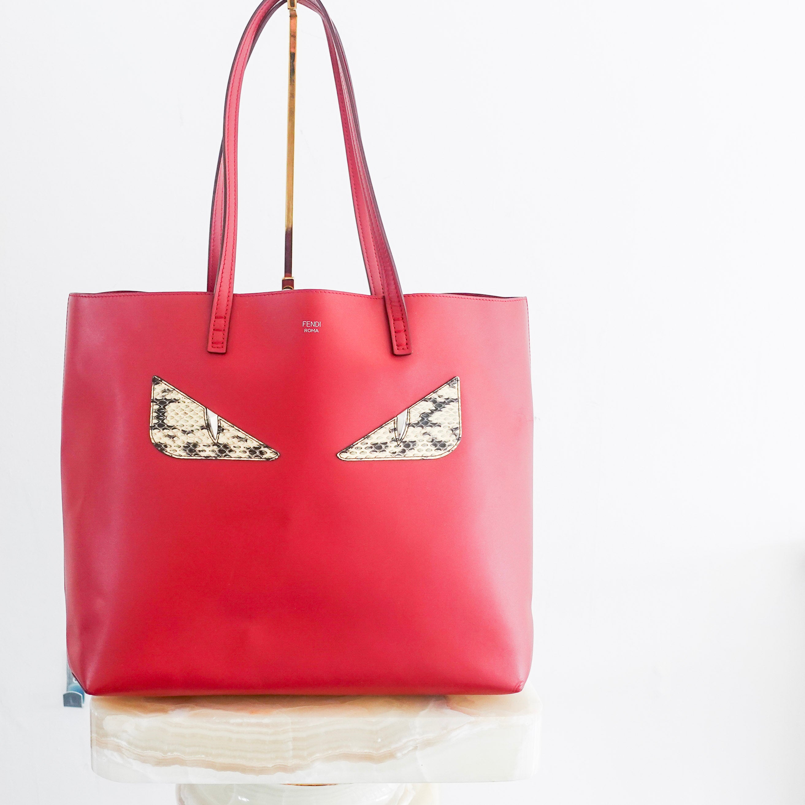 Large elapha trimmed leather tote RRP £1060