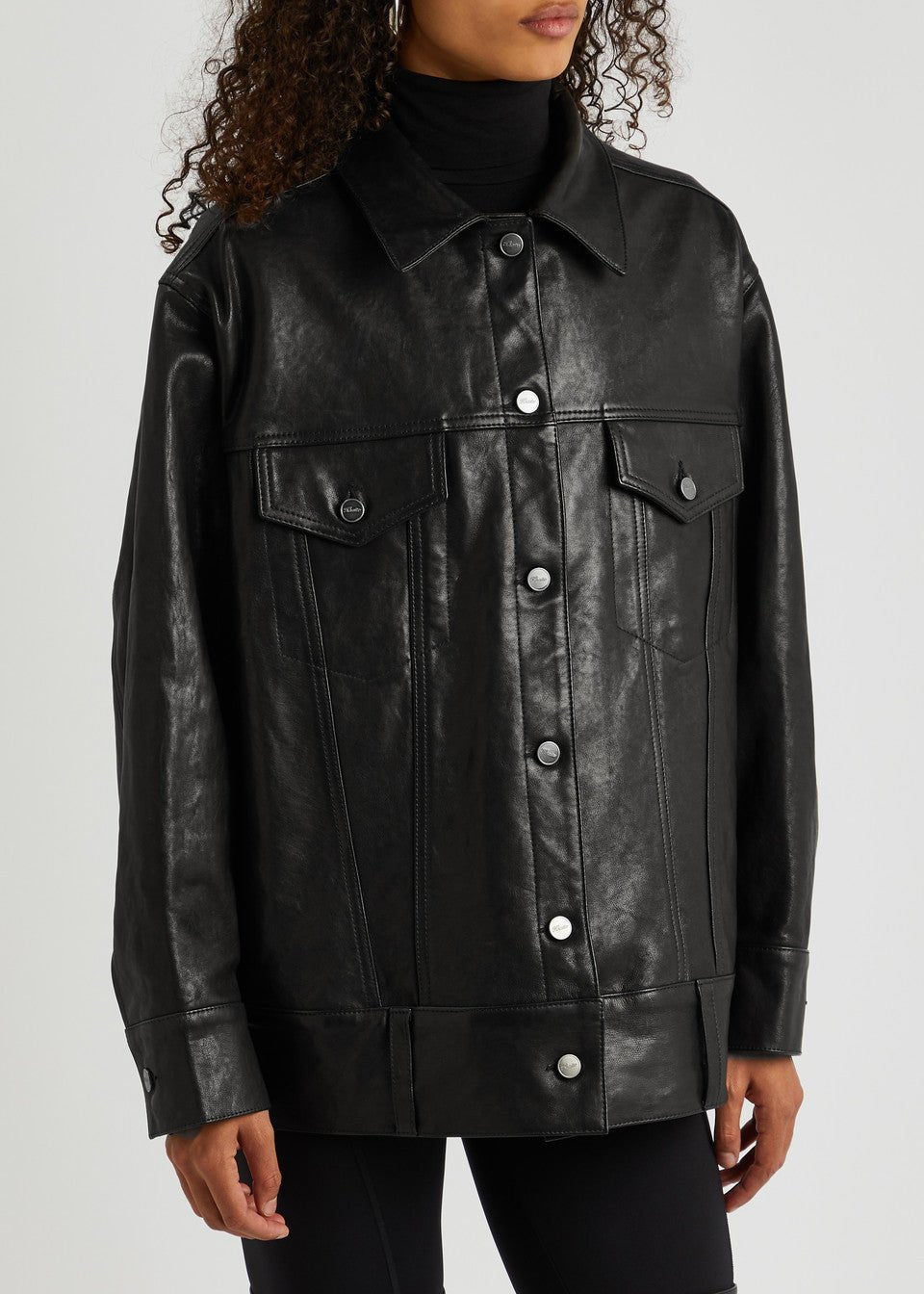 CURRENT SEASON Khaite Grizzo Oversized Leather Jacket RRP £3610 | Authentic Preloved