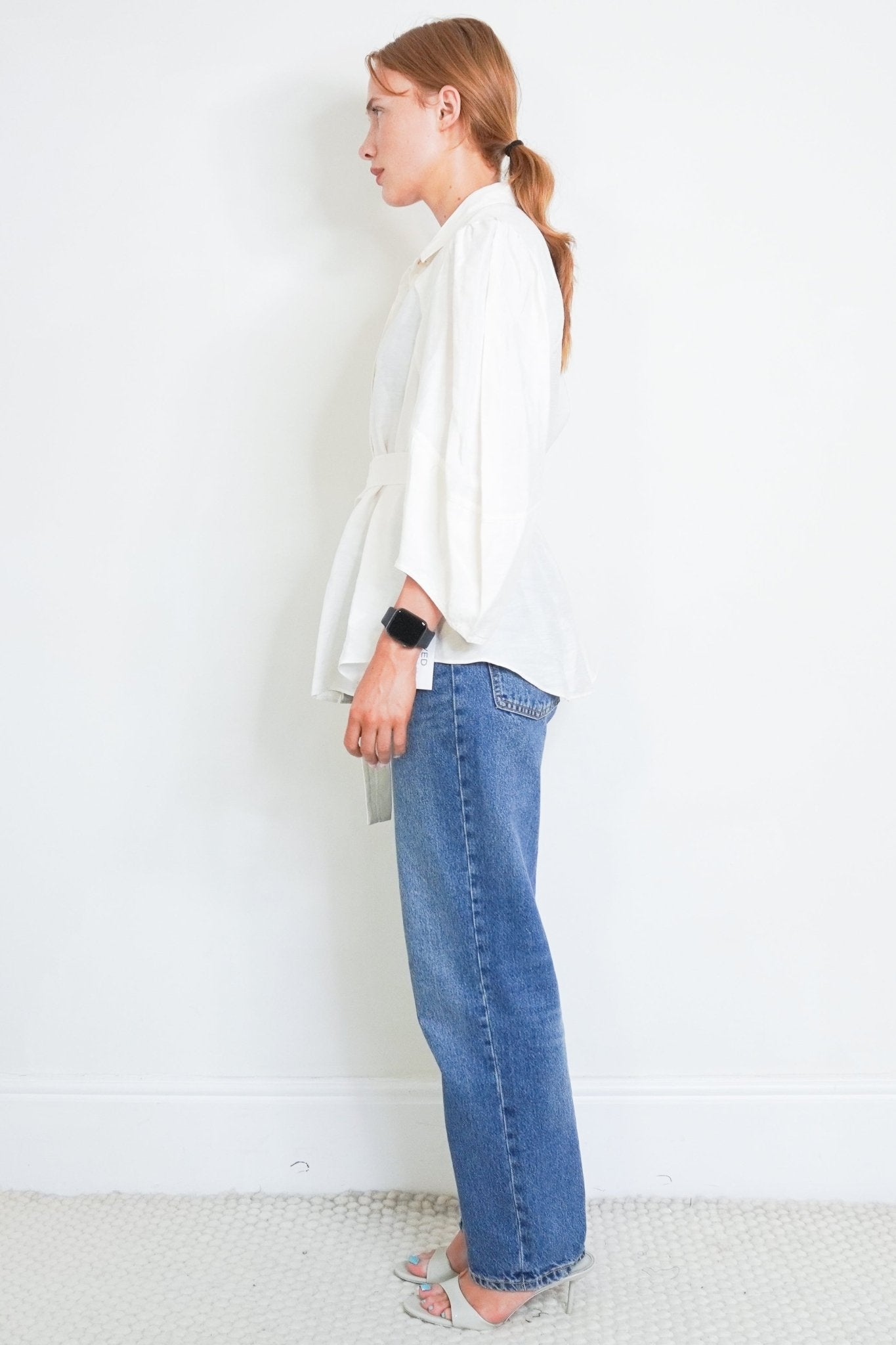 Acler Cream Linen Blend Belted Shirt (RRP £210) | Authentic Preloved - Reloved Again