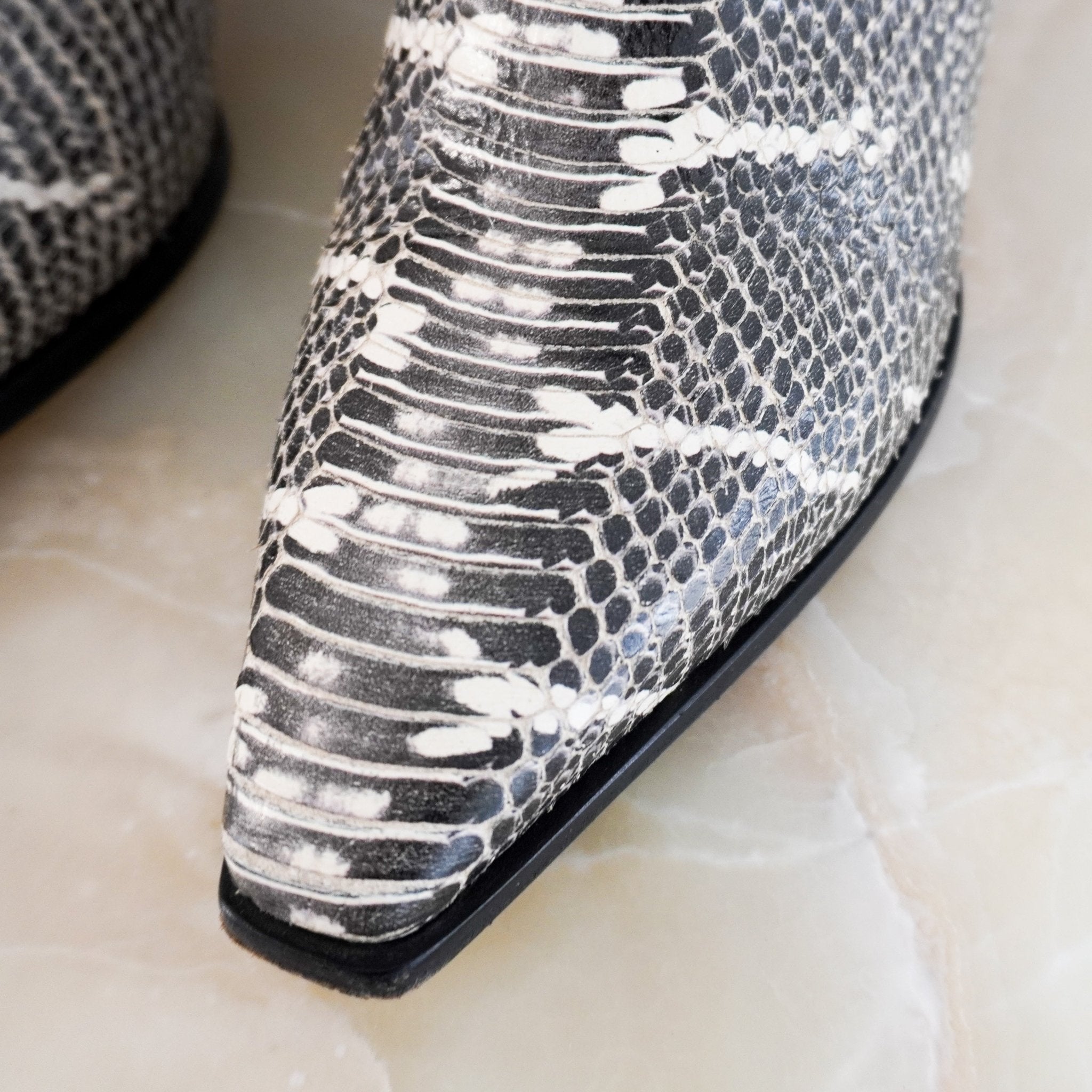 Aeyde Python Leather Boots RRP £350 | Authentic Preloved - Reloved Again