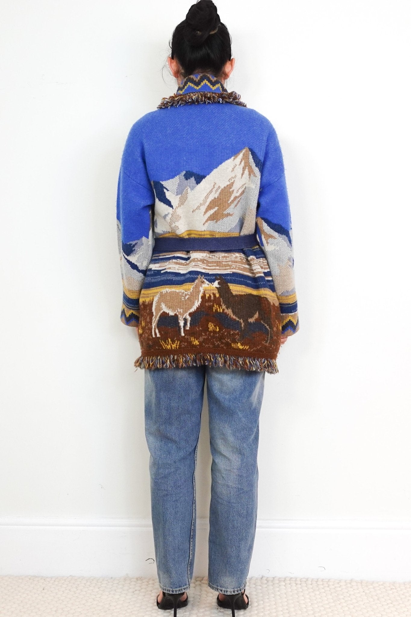 Alanui Blue Fringe Belted Cardigan RRP £1500 | Authentic Preloved - Reloved Again