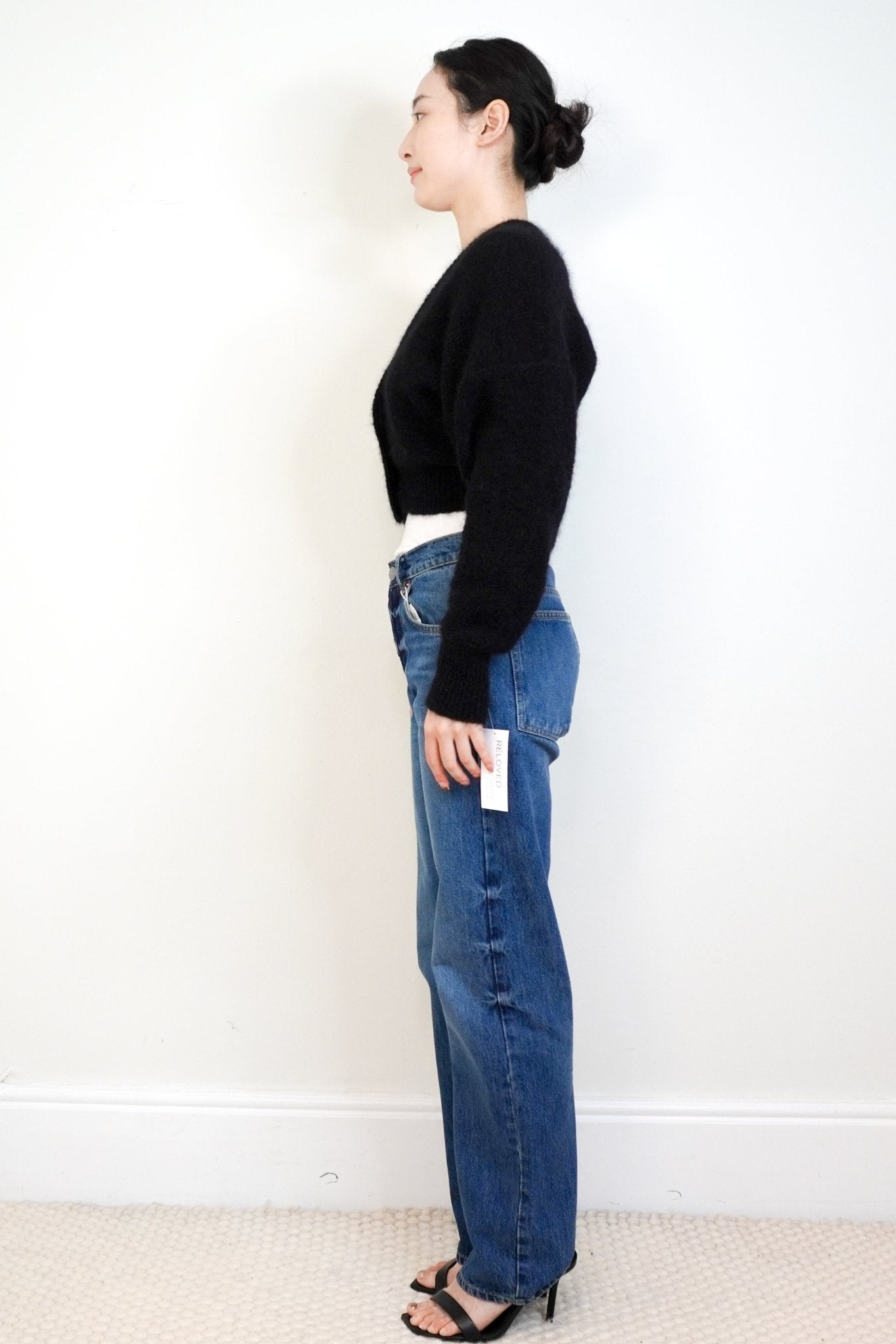 Alessandra Rich Black V - Neck Cardigan RRP £500 | Authentic Preloved - Reloved Again