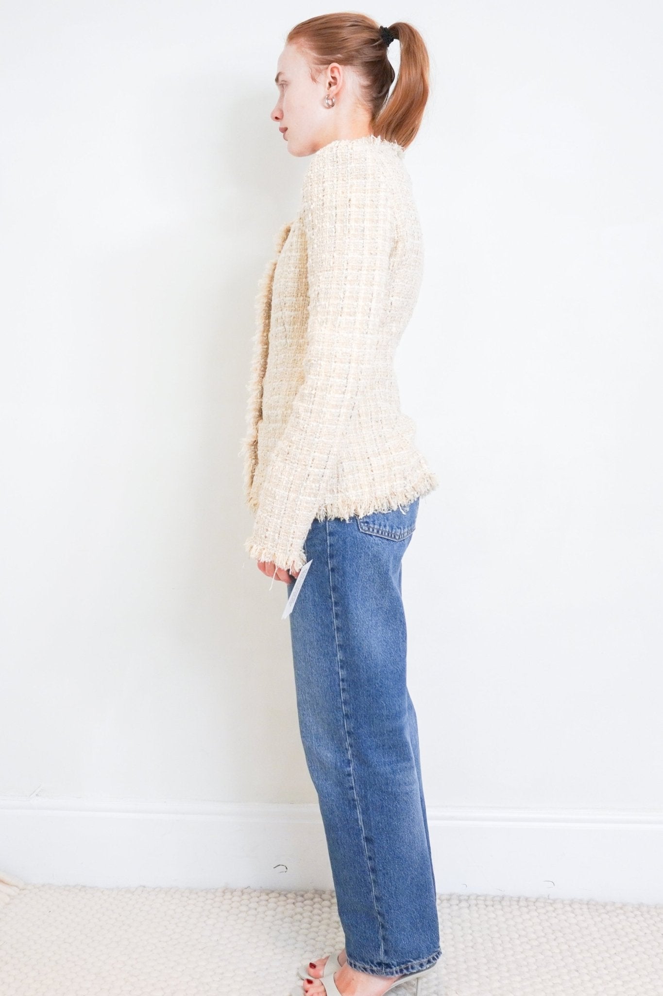 Alexander McQueen Cream Boucle Jacket RRP £2000 | Authentic Preloved - Reloved Again