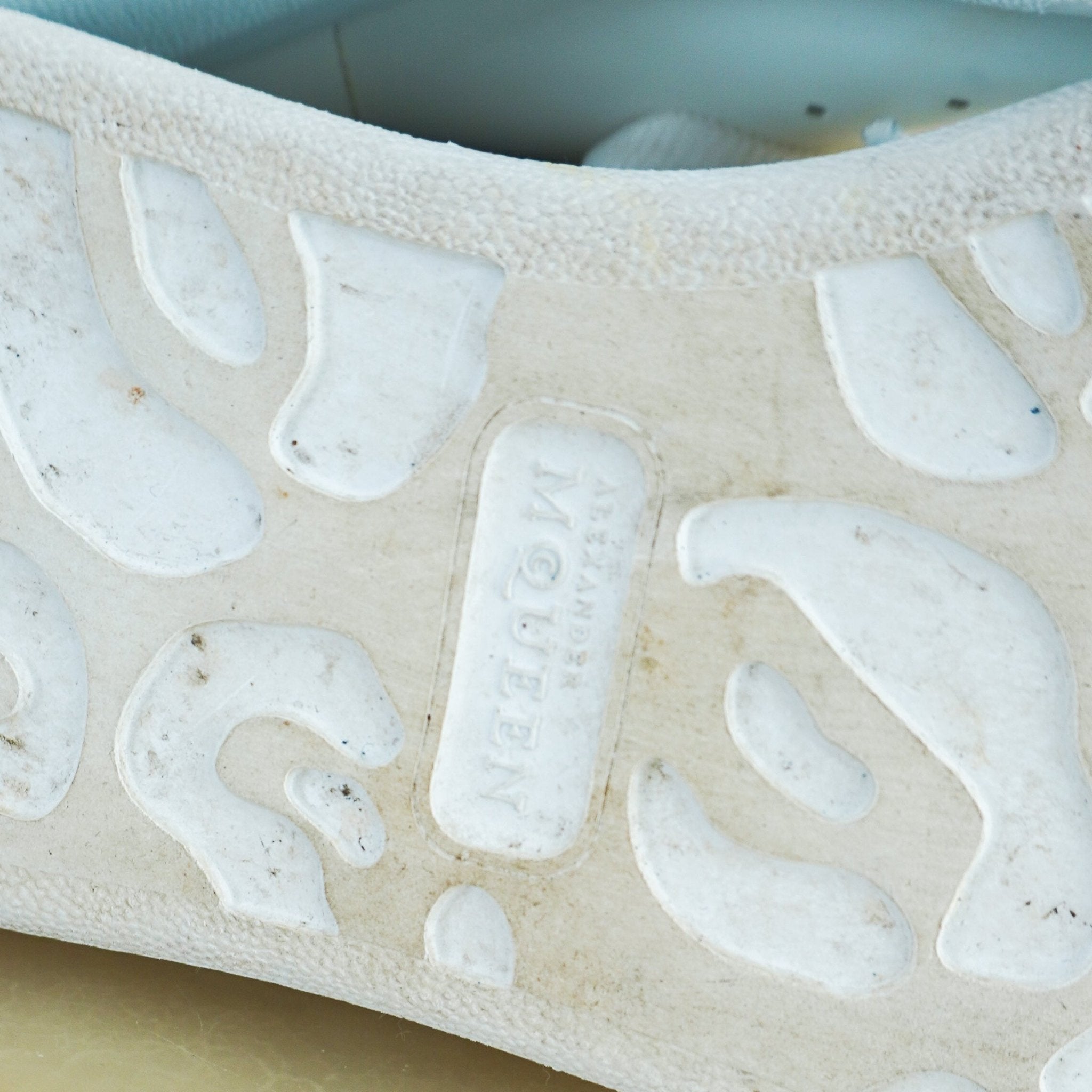 Alexander McQueen Oversize Sneaker in White and Blue RRP £460 | Authentic Preloved - Reloved Again