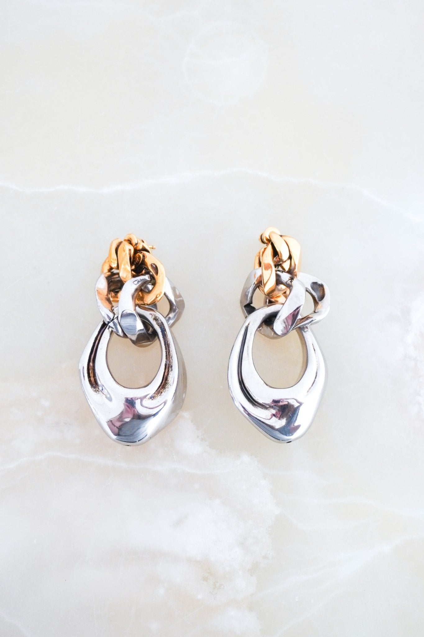 Alexander McQueen Gold and Silver Earrings RRP £290 | Authentic Preloved FINAL SALE - Reloved Again