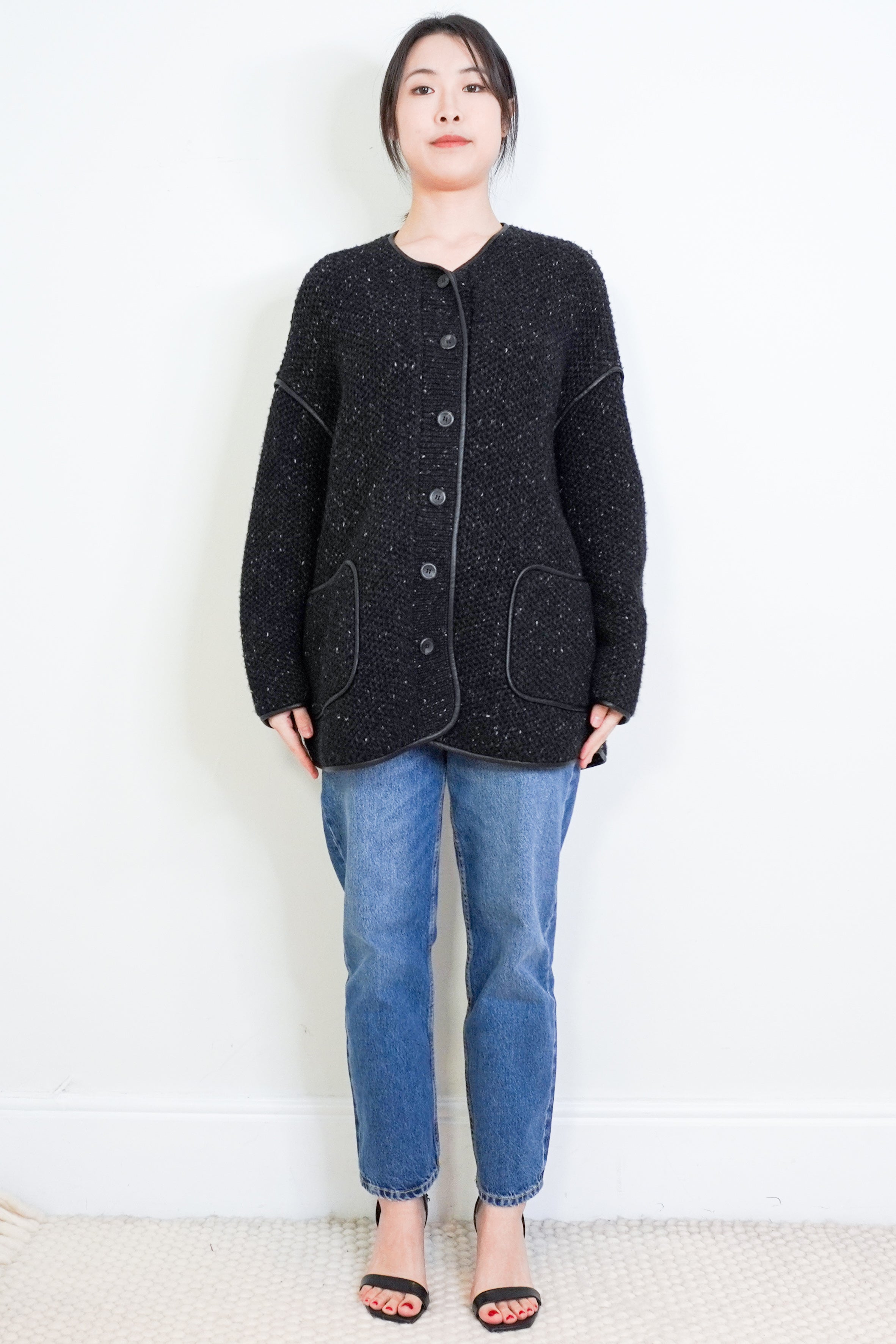 Altuzarra-Black-Knitted-Jacket-front-picture-Chelsea-London