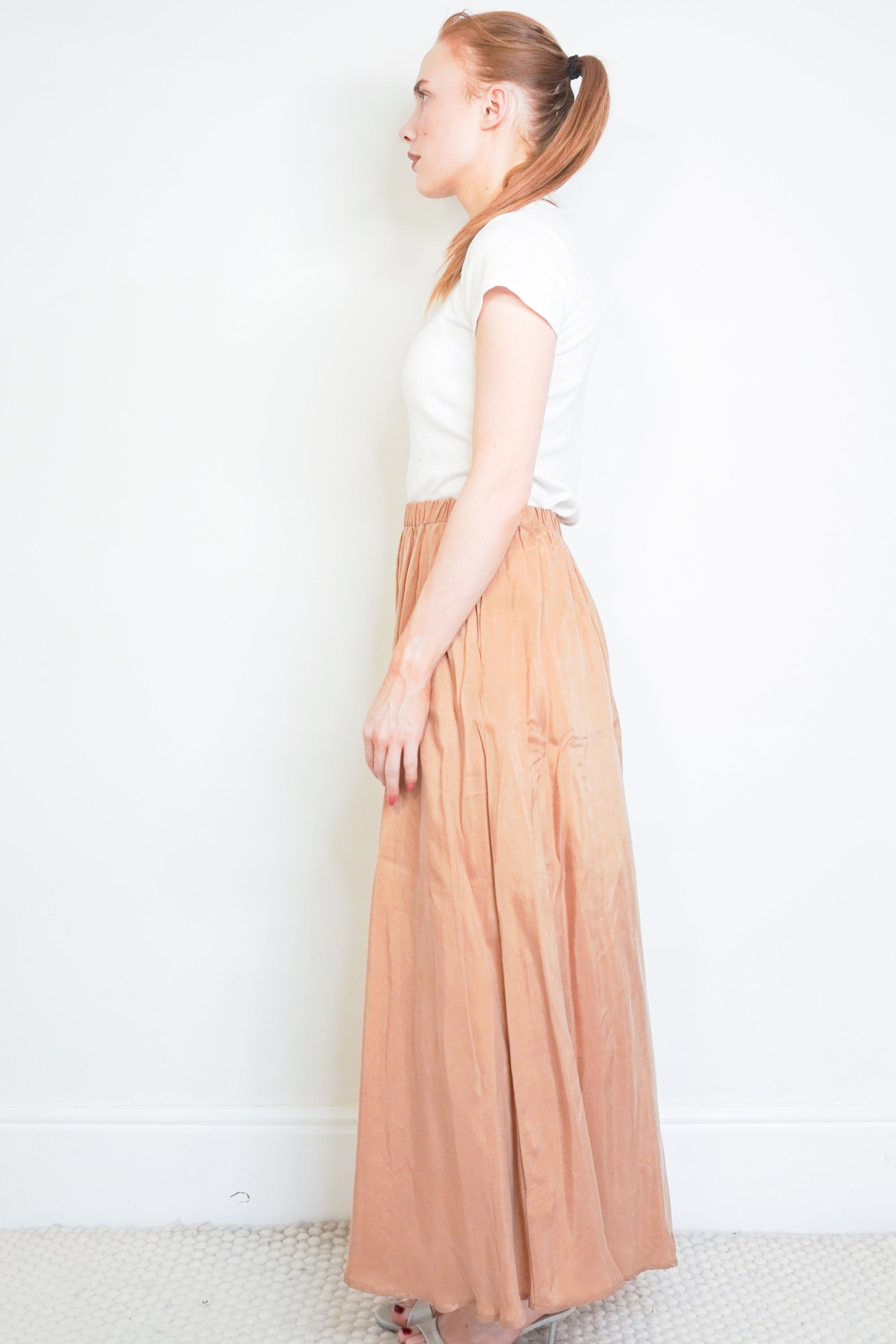 American Vintage Widland Long Skirt – Amaretto side photo chelsea london