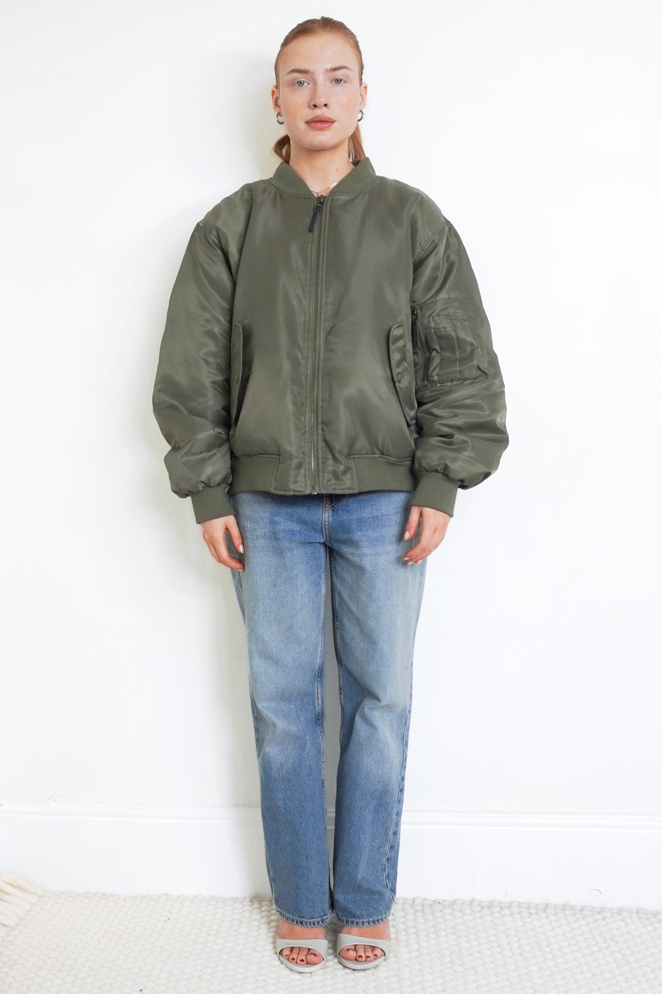 Anine-Bing-Green-Bomber-Jacket-front-picture