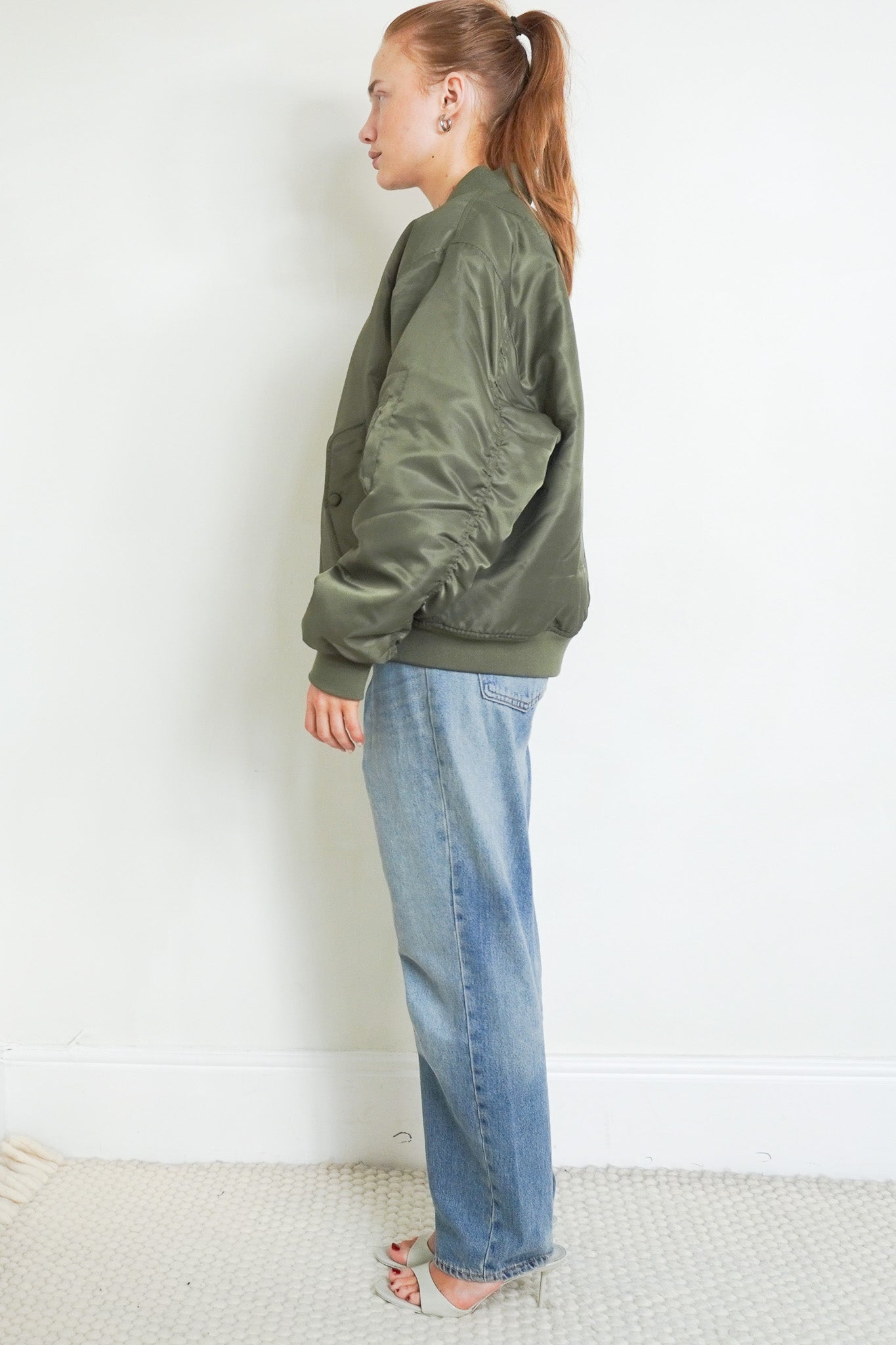 Anine-Bing-Green-Bomber-Jacket-side-picture