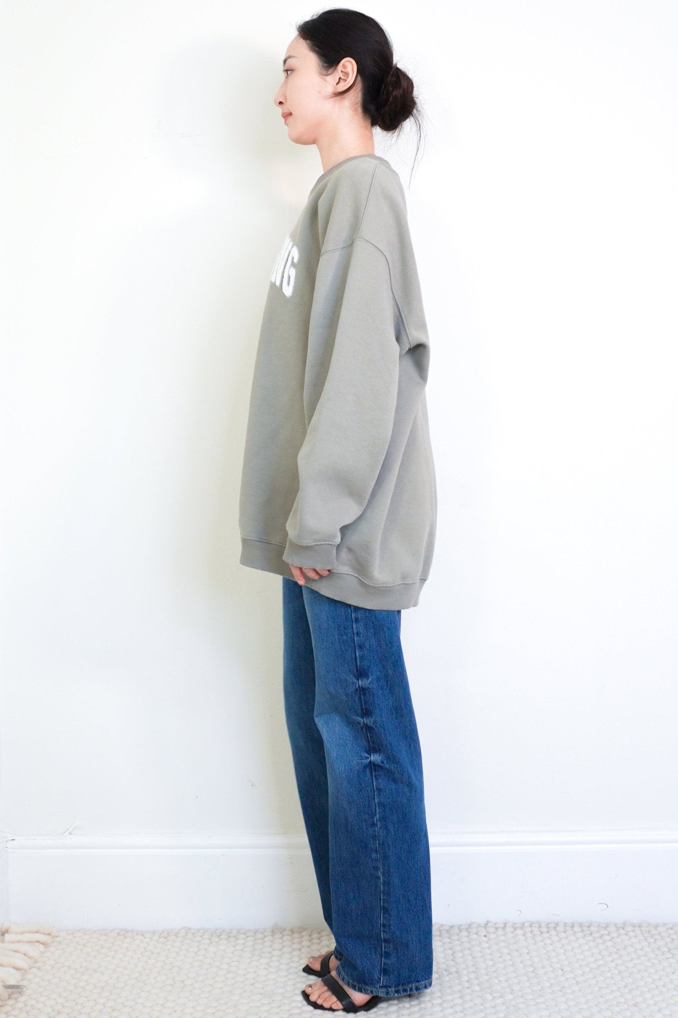 Anine Bing Khaki Sweatshirt RRP £200 | Authentic Preloved - Reloved Again