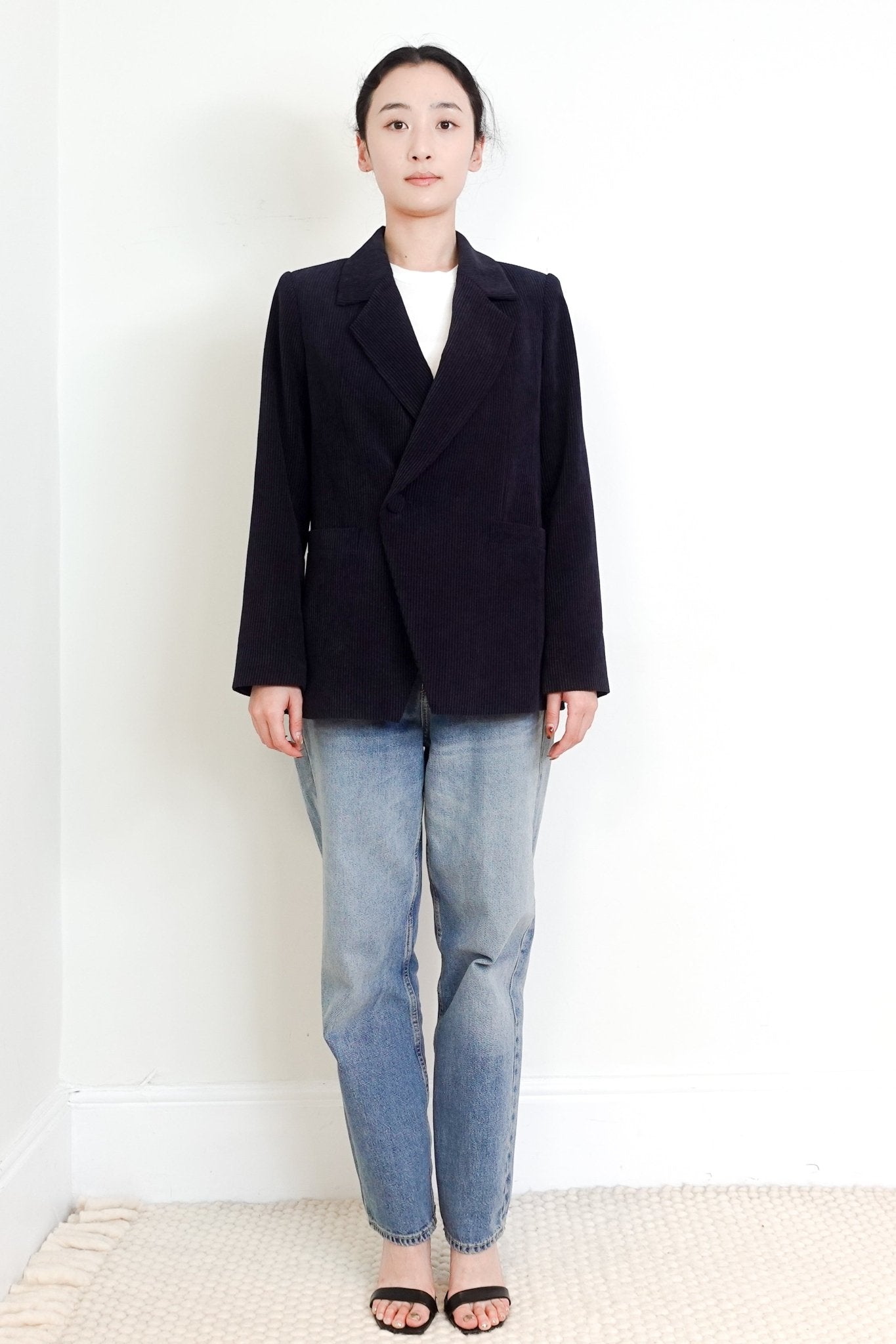 Anine Bing Navy Corduroy Blazer RRP £560 | Authentic Preloved - Reloved Again