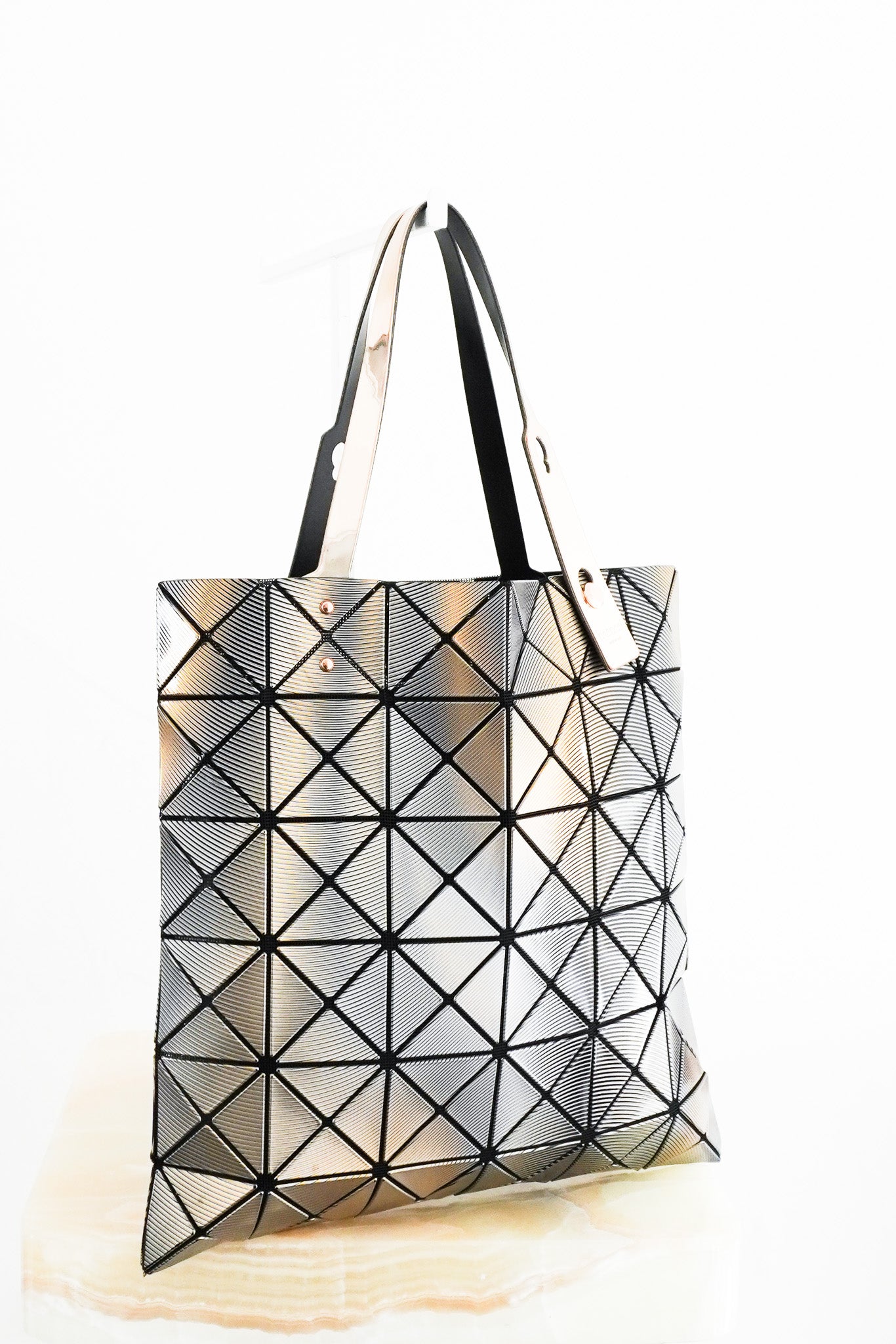 BAO BAO Issey Miyake Lucent Silver Tote Bag RRP £485 | Authentic Preloved - Reloved Again
