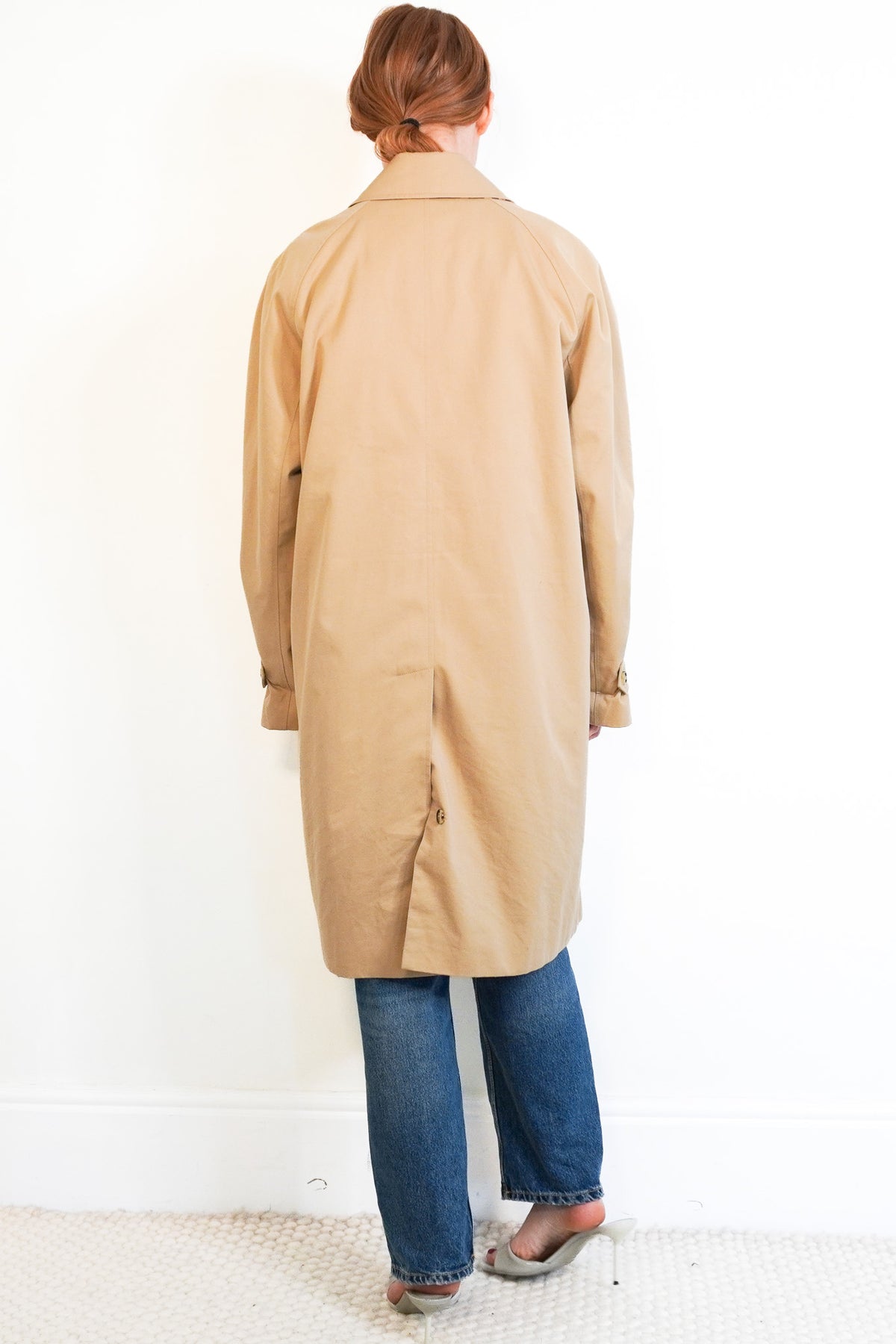 Back: Burberry The Camden Beige Cotton Trench Coat