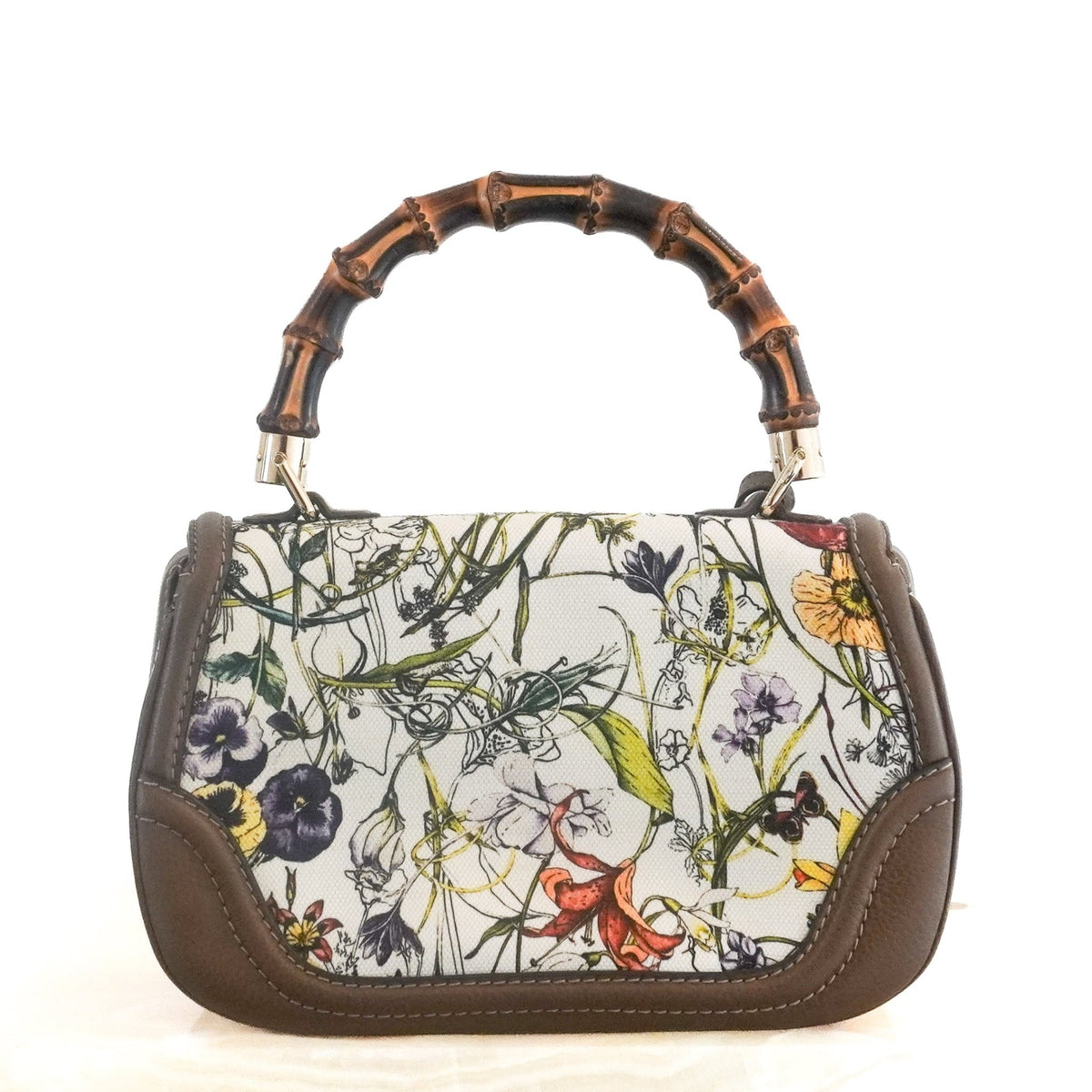 Gucci Flora Bamboo Top Handle Bag | Authentic Preloved - Reloved Again